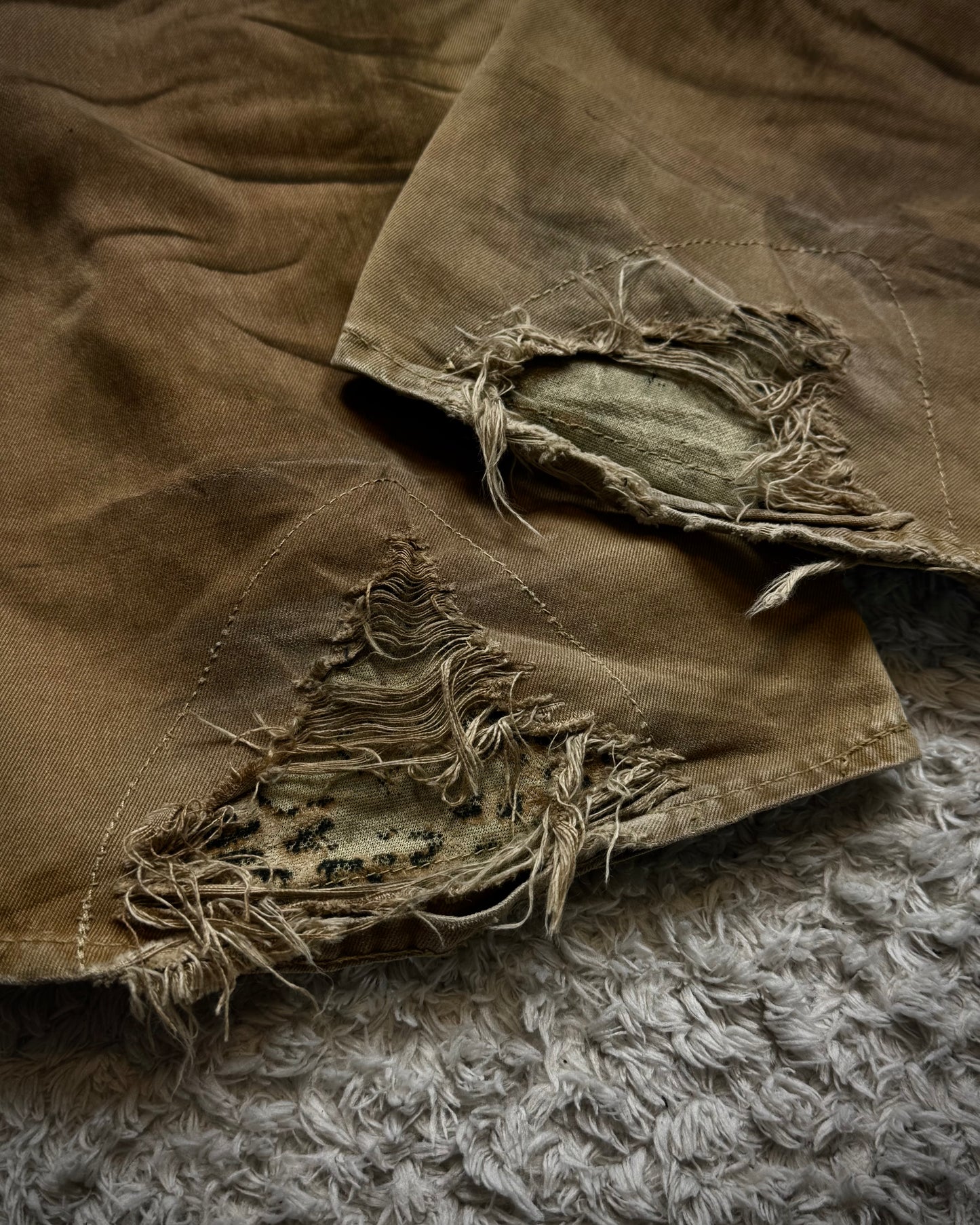 CavariA Leopard Repaired Clawmarks Bootcut Denim