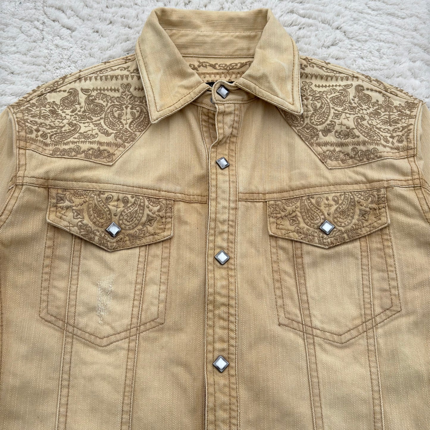 In The Attic Sandy Paisley Button Up Shirt