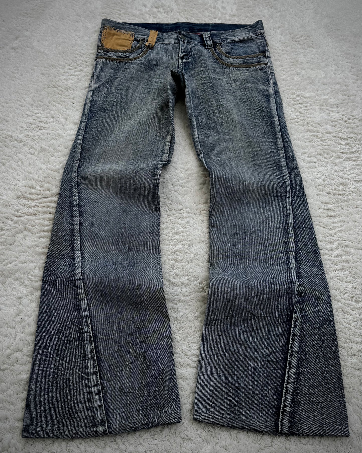 Tornado Mart Decorated Spiral Flared Jeans