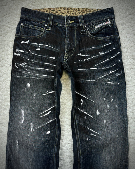 Nicole Club Clawmarks Coated Bootcut Jeans