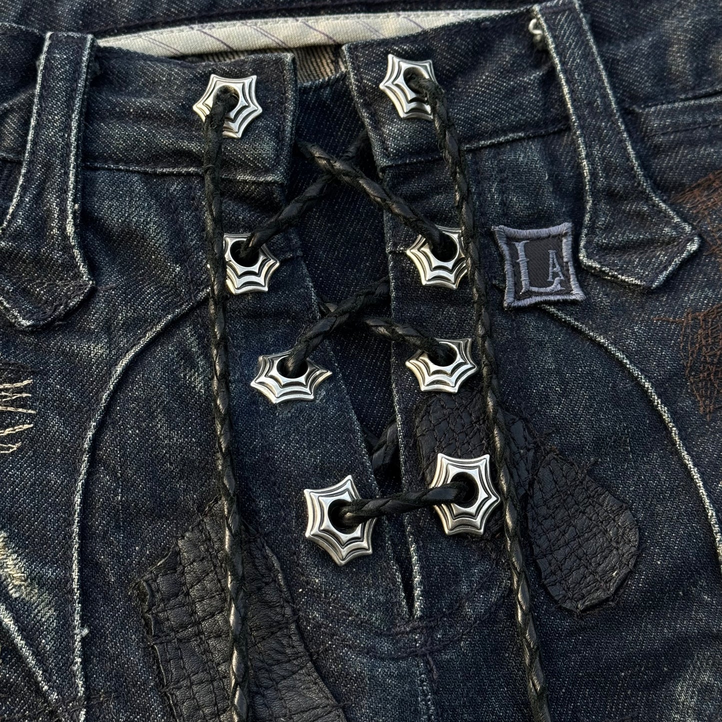 Henry Duarte „Spider“ Flared Lace-Up Denim