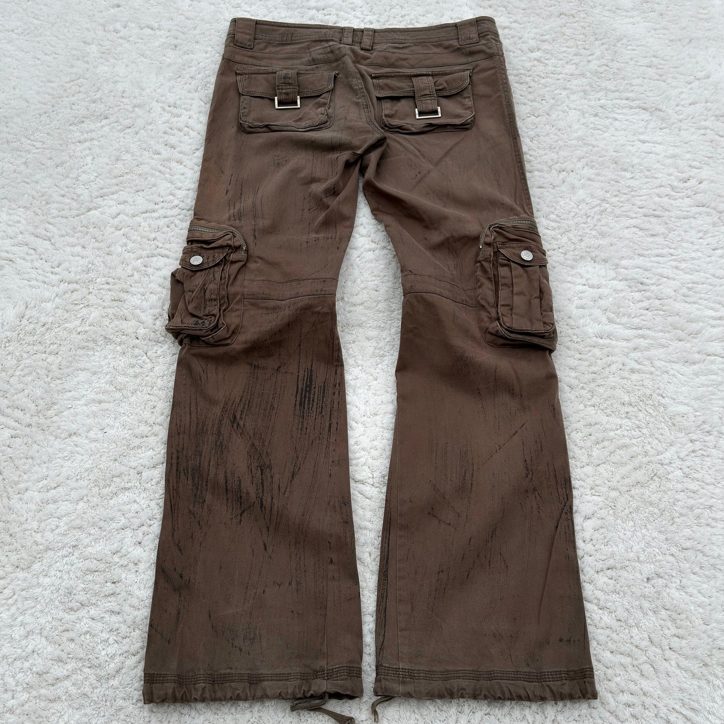 Glad News Earthy Textured Bootcut Cargo Pants