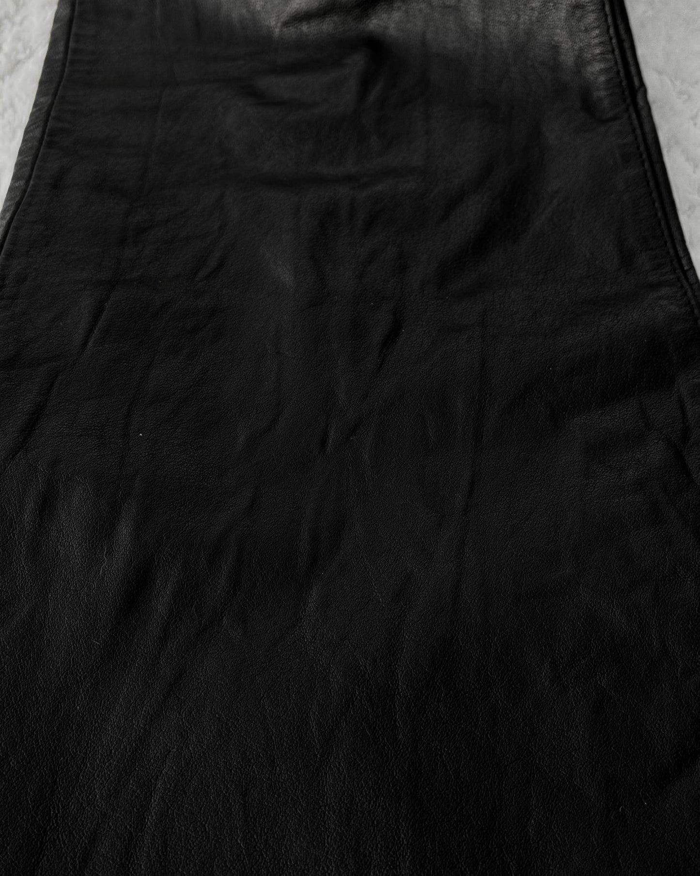 Tornado Mart Cowhide Leather Flared Pants