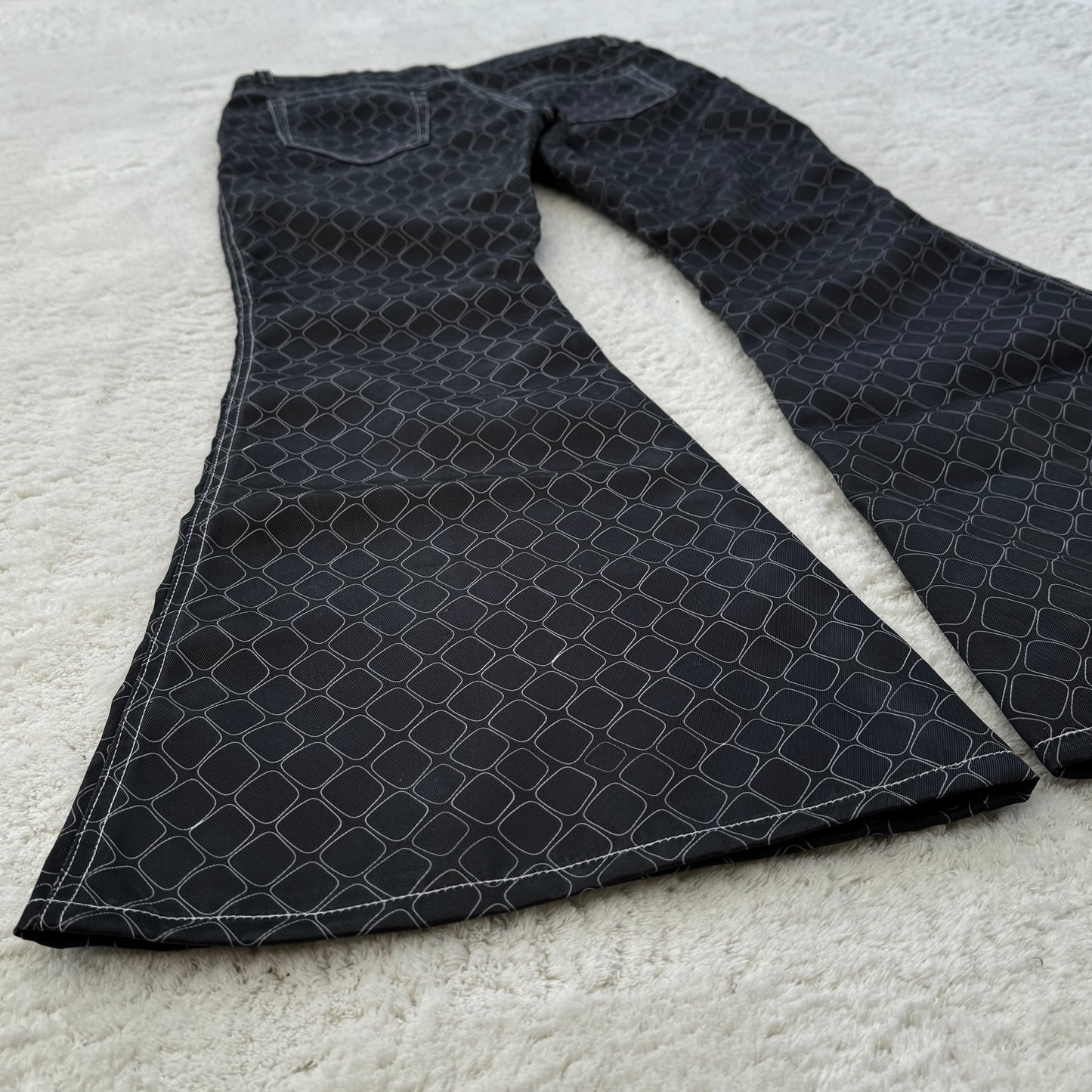 Snakeskin Bell Bottom Pants