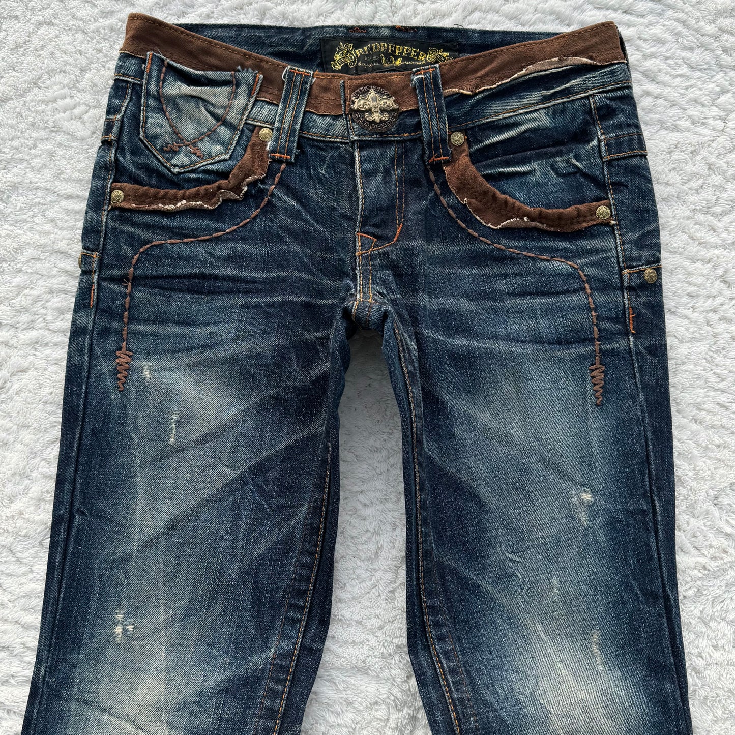 Red Pepper Cheetah Wings Flared Jeans