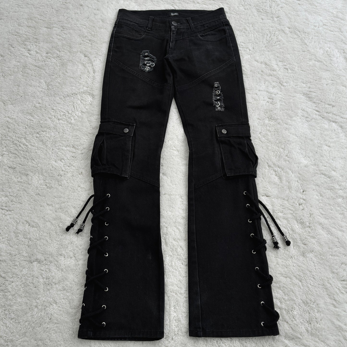 Glad News Pierced Lace-Up Cargo Pants