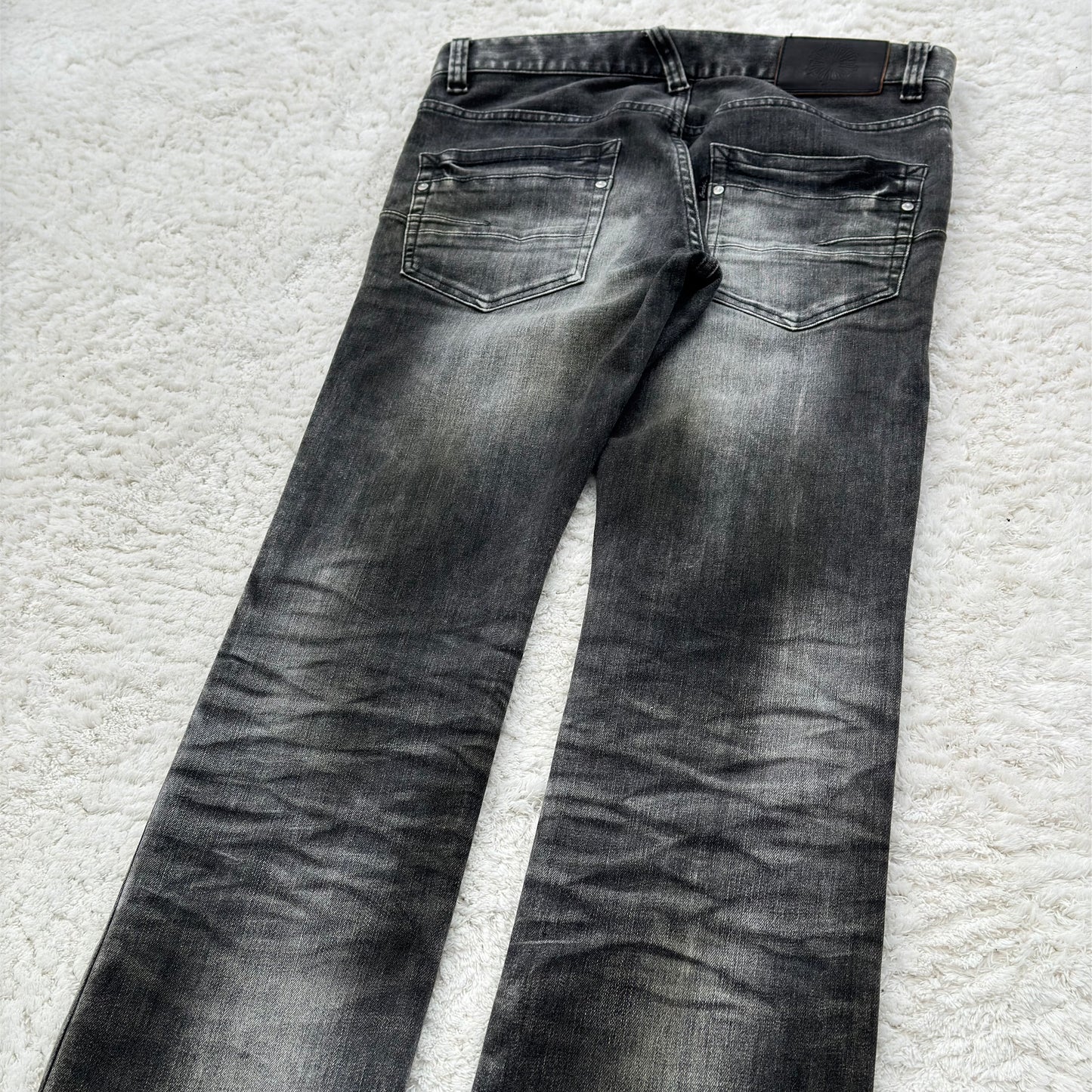 Tornado Mart Whisker Wash Slim Bootcut Jeans