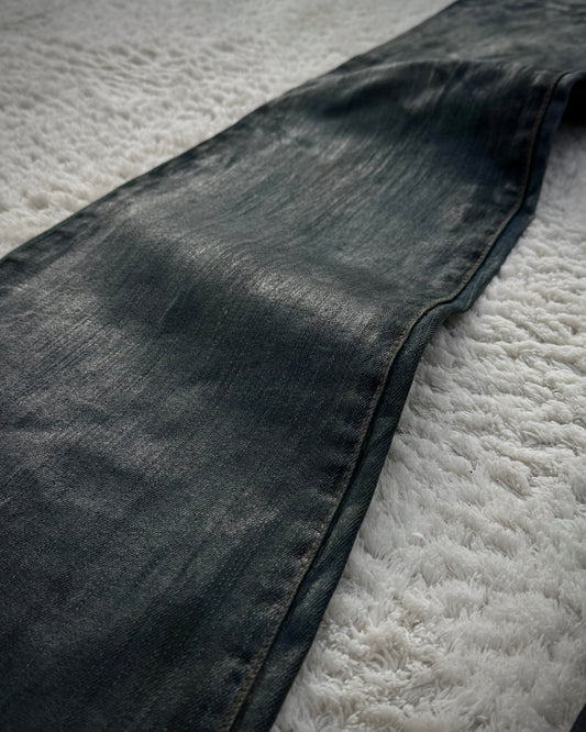 Tornado Mart Heavy Wax Coated Flared Jeans