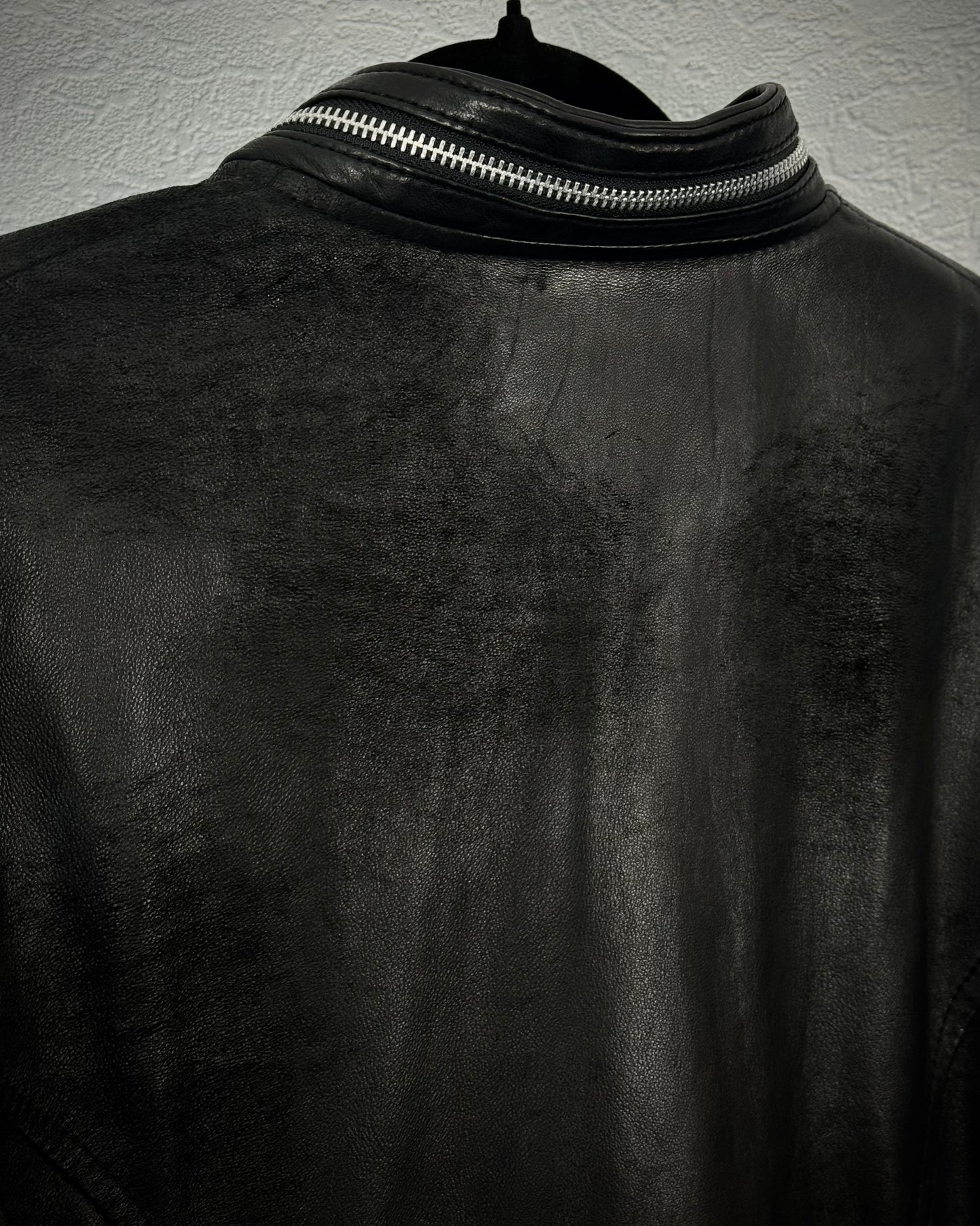14th Addiction Cross Zip Leather Jacket