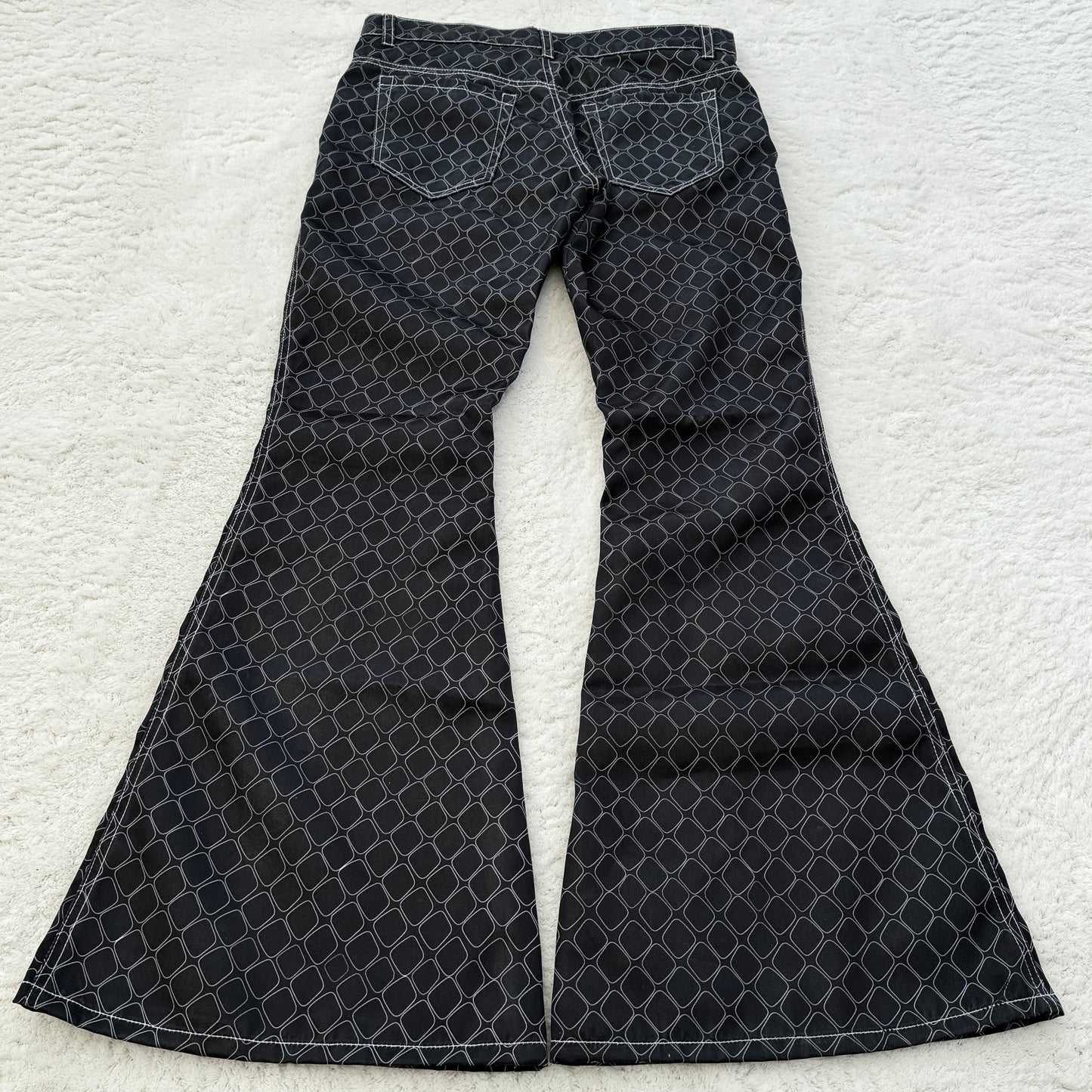 Snakeskin Bell Bottom Pants