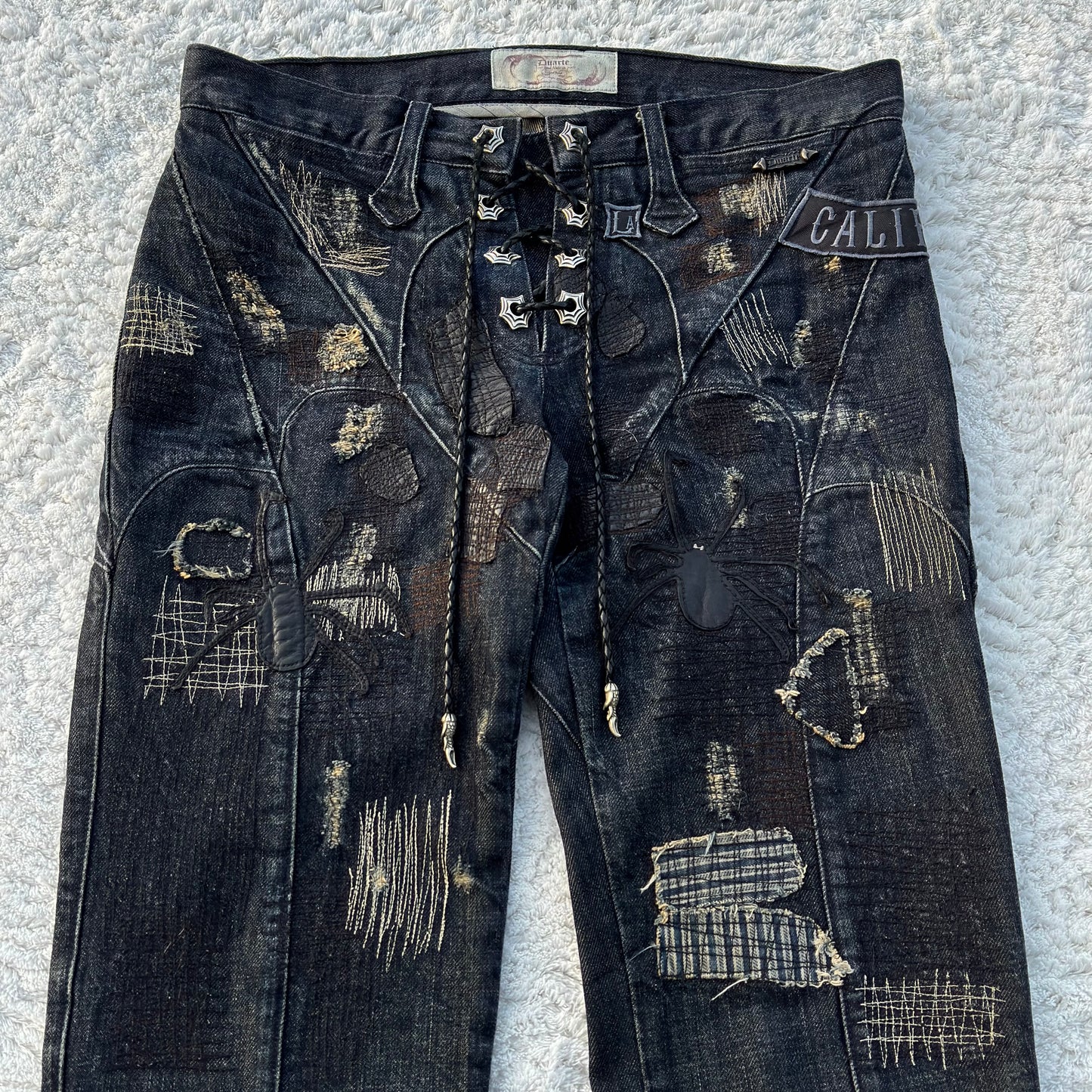 Henry Duarte „Spider“ Flared Lace-Up Denim