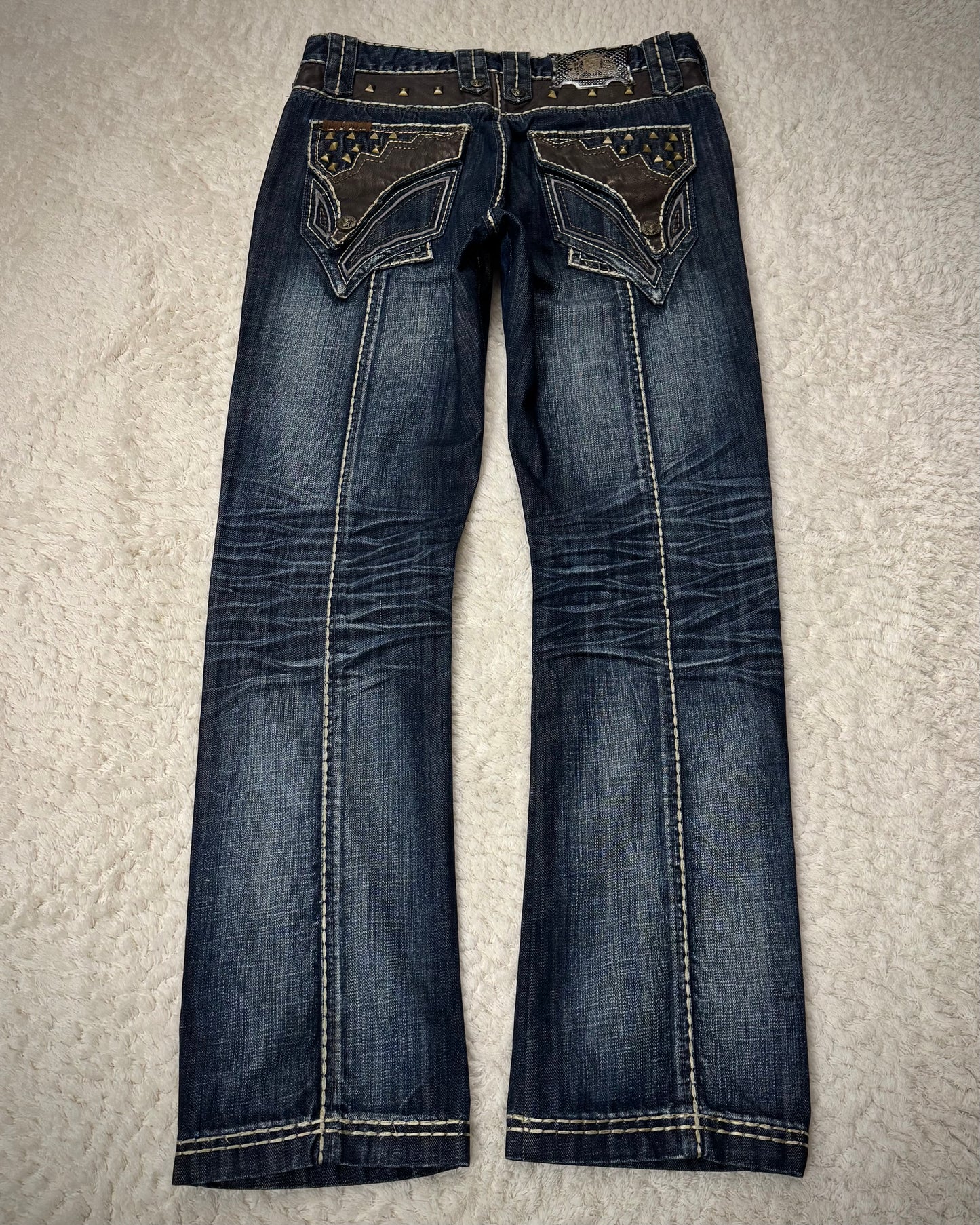 Rebel Spirit Studded Western Detailed Denim