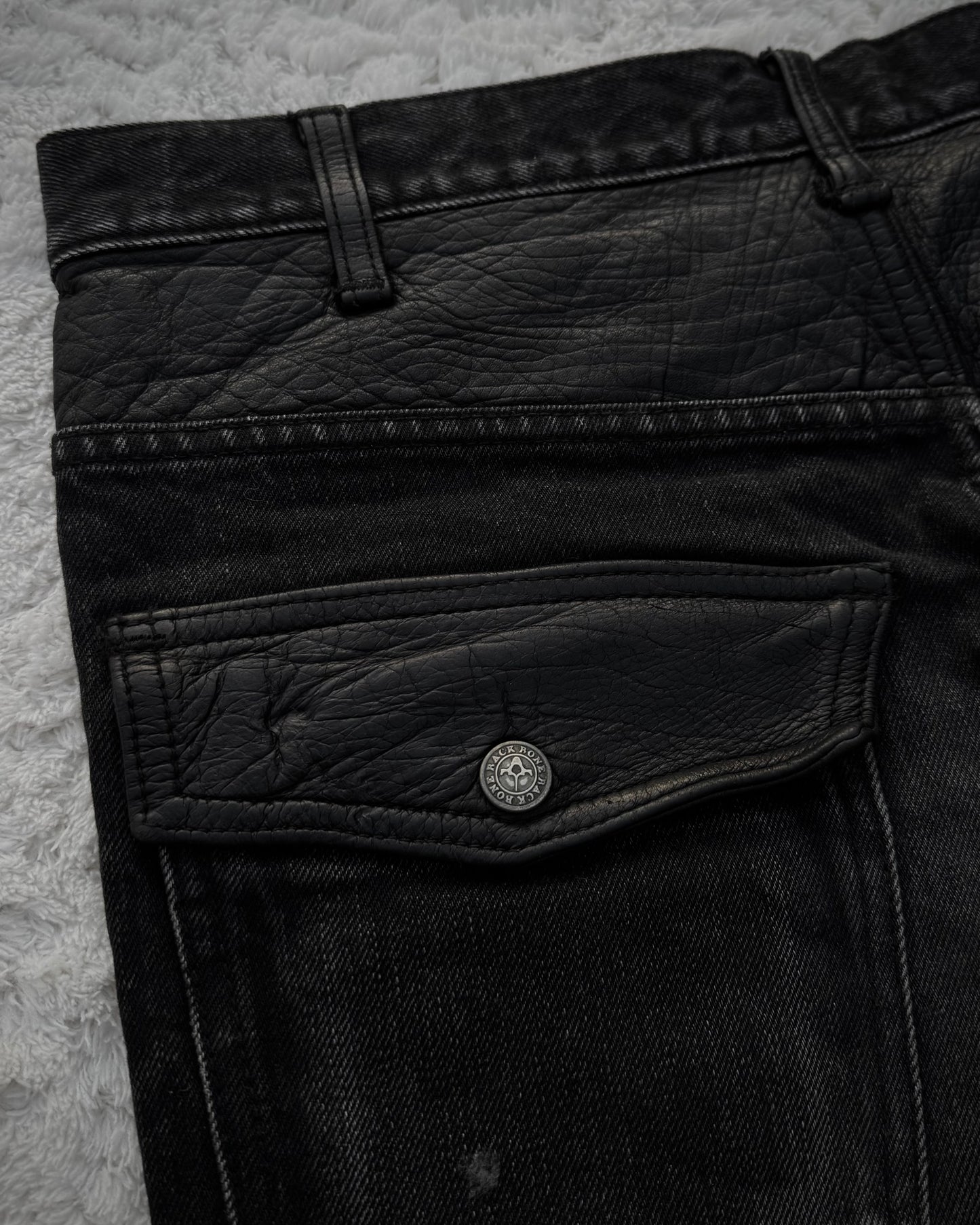 BackBone Leather Repaired Bootcut Denim