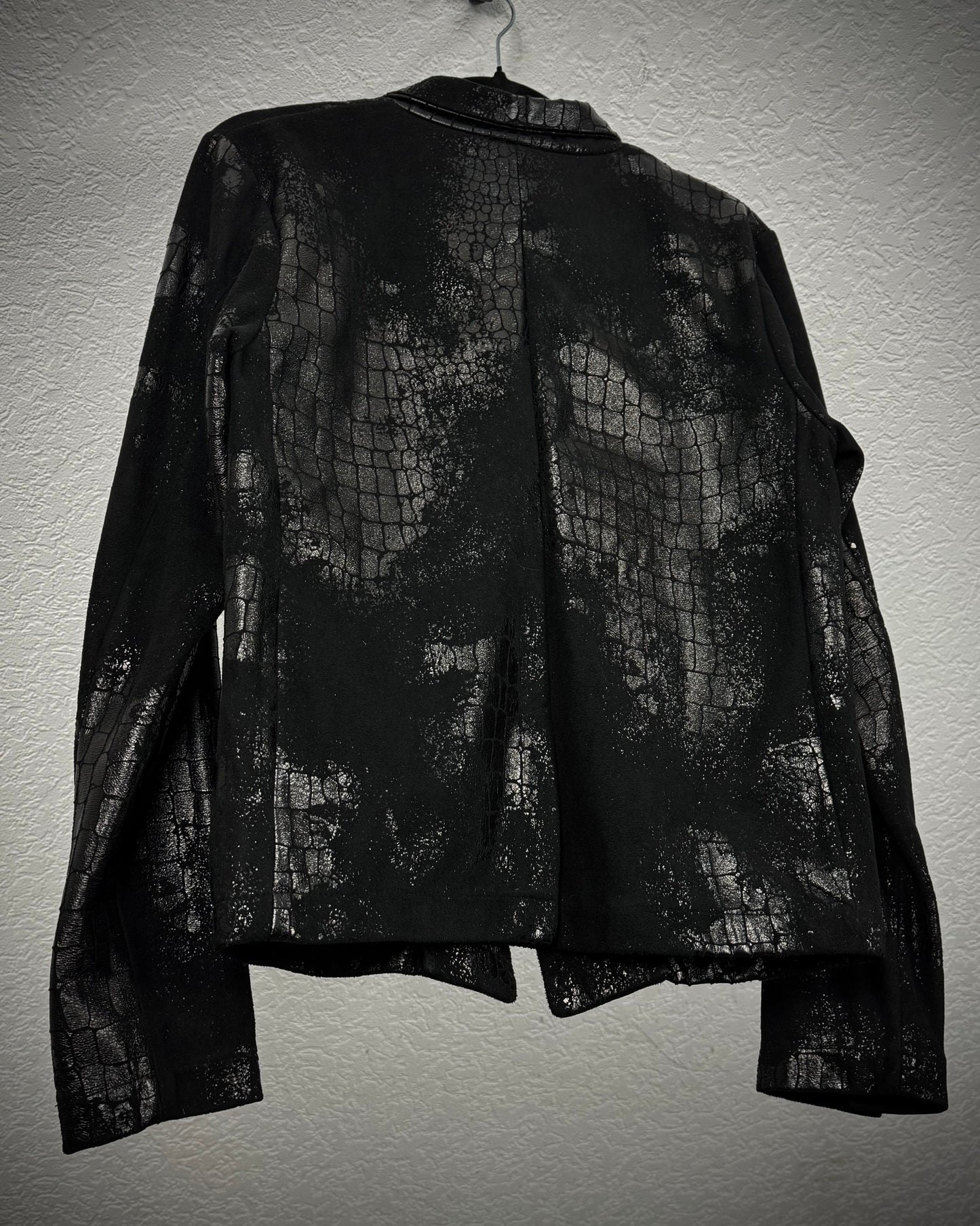 Xfrm Crocodile Waxed Peaked Blazer