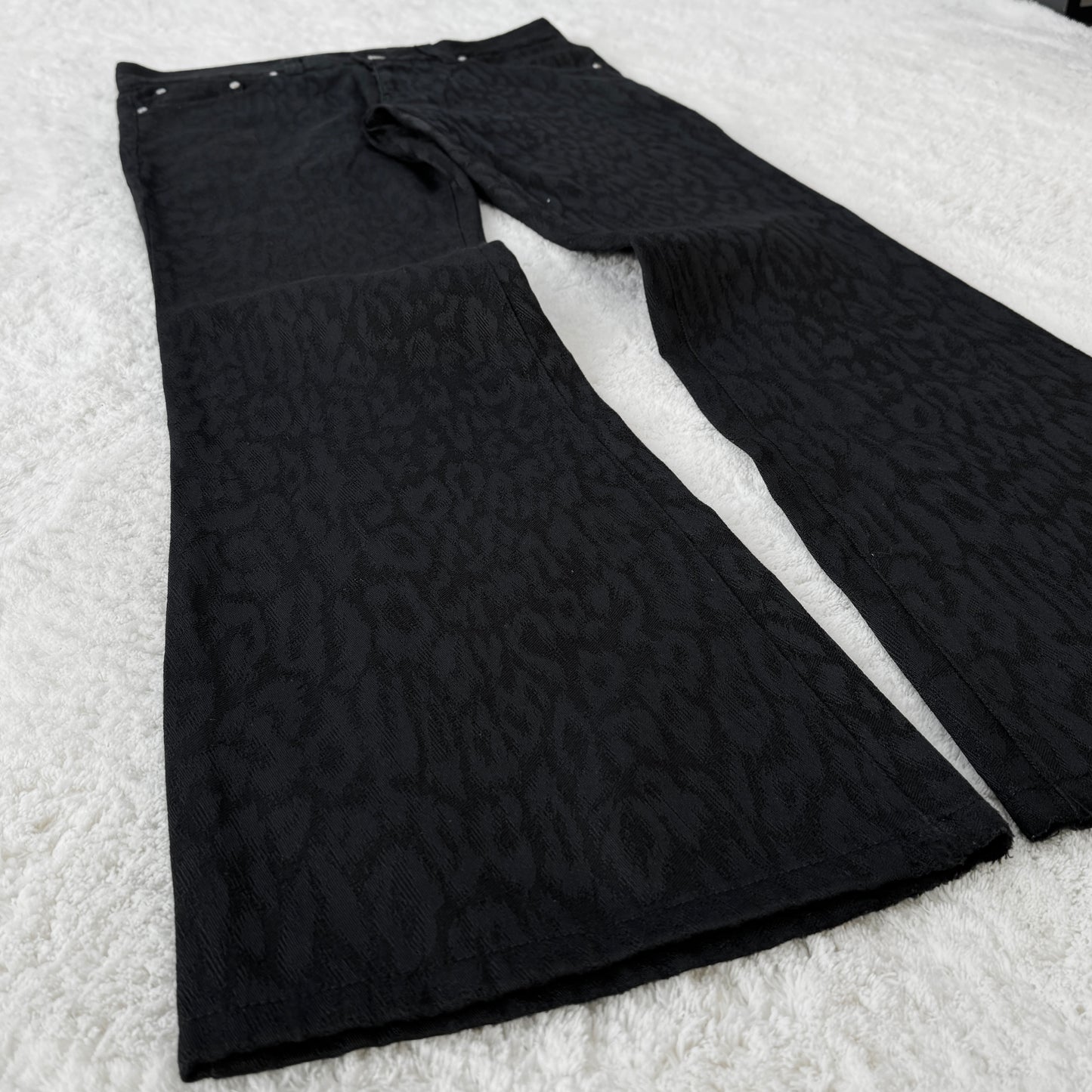 Tornado Mart Leopard Pattern Flared Pants