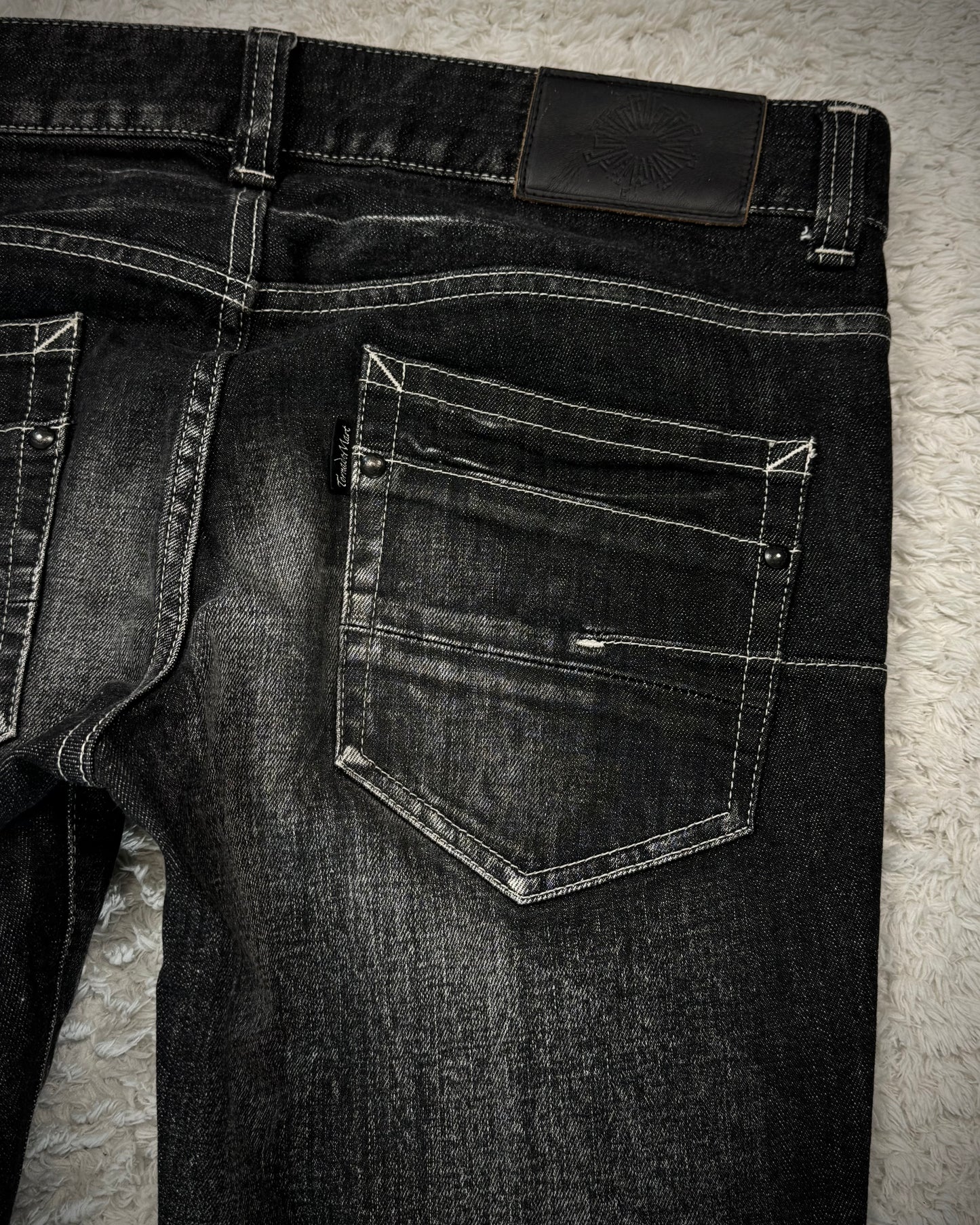 Tornado Mart Clawmarks Washed Flared Jeans