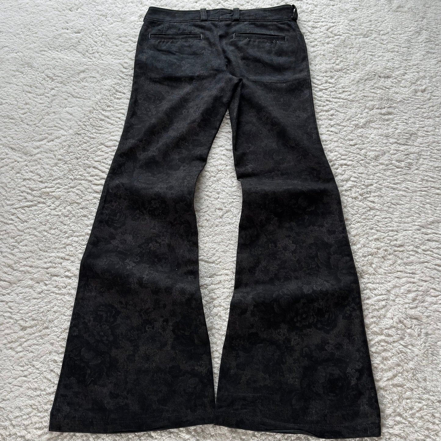 Tornado Mart Floral Bell Bottom Flared Jeans