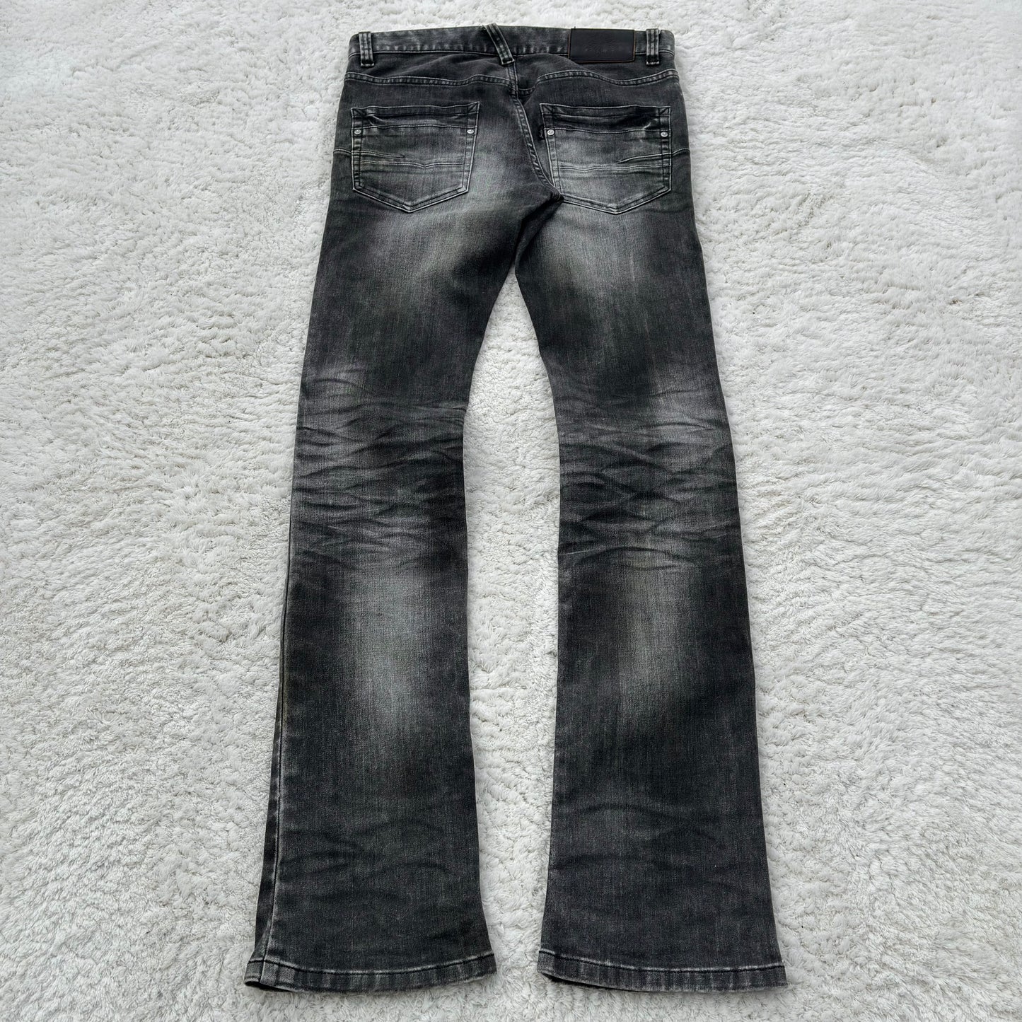Tornado Mart Whisker Wash Slim Bootcut Jeans