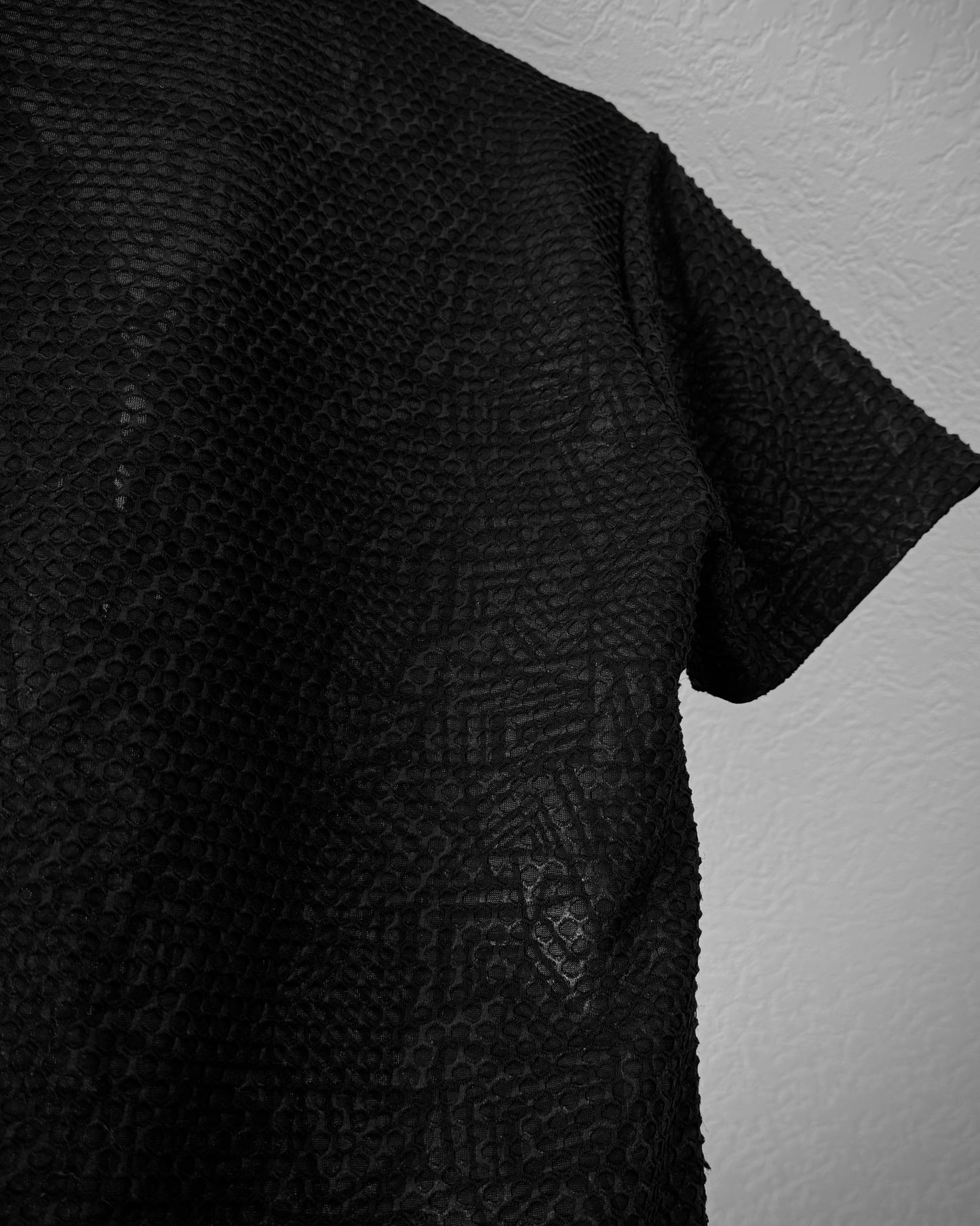 Tornado Mart Lace Up Textured T-Shirt