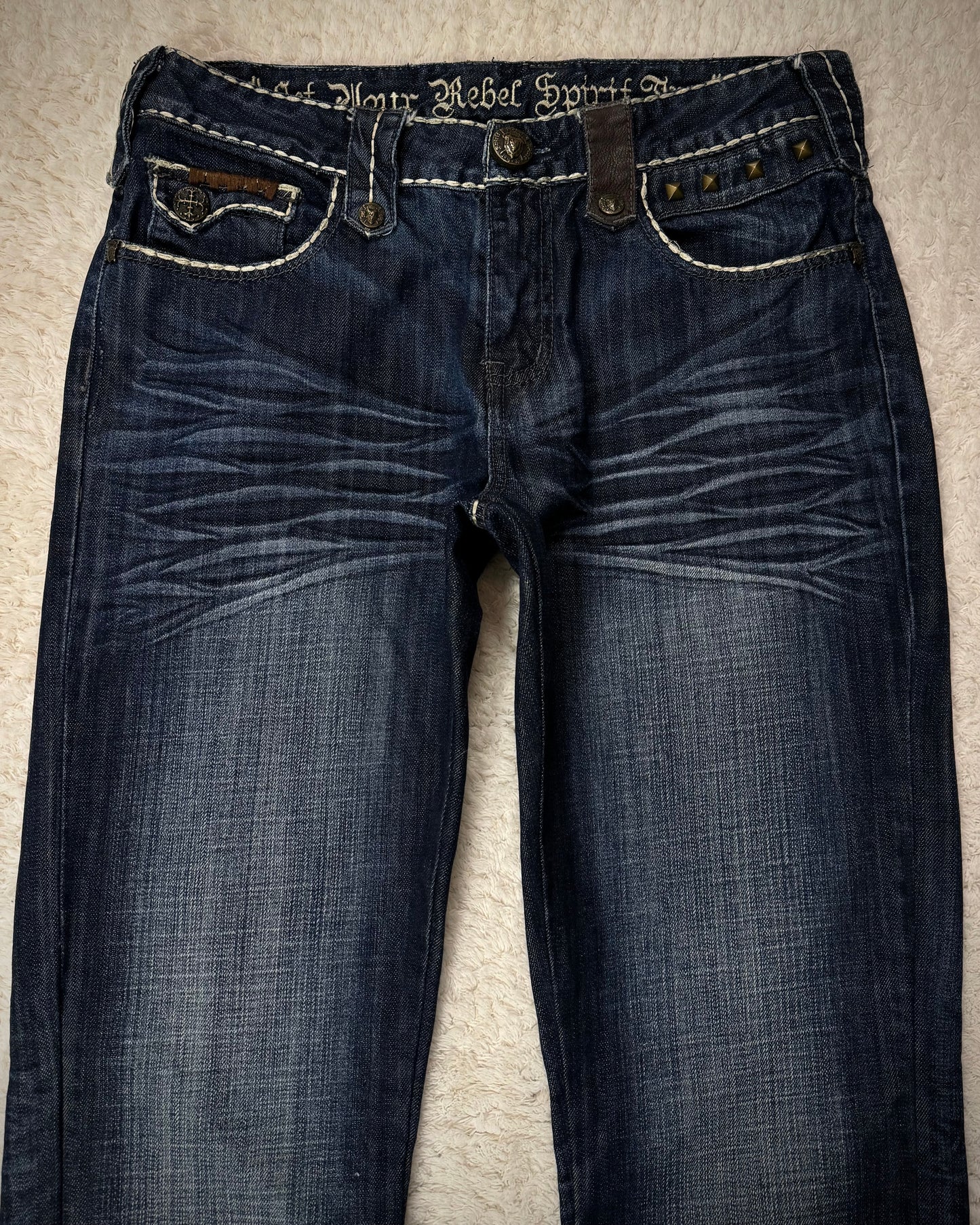 Rebel Spirit Studded Western Detailed Denim