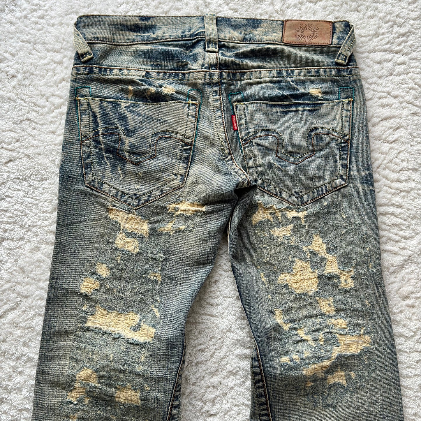 Tornado Mart Repaired Distressing Flared Jeans