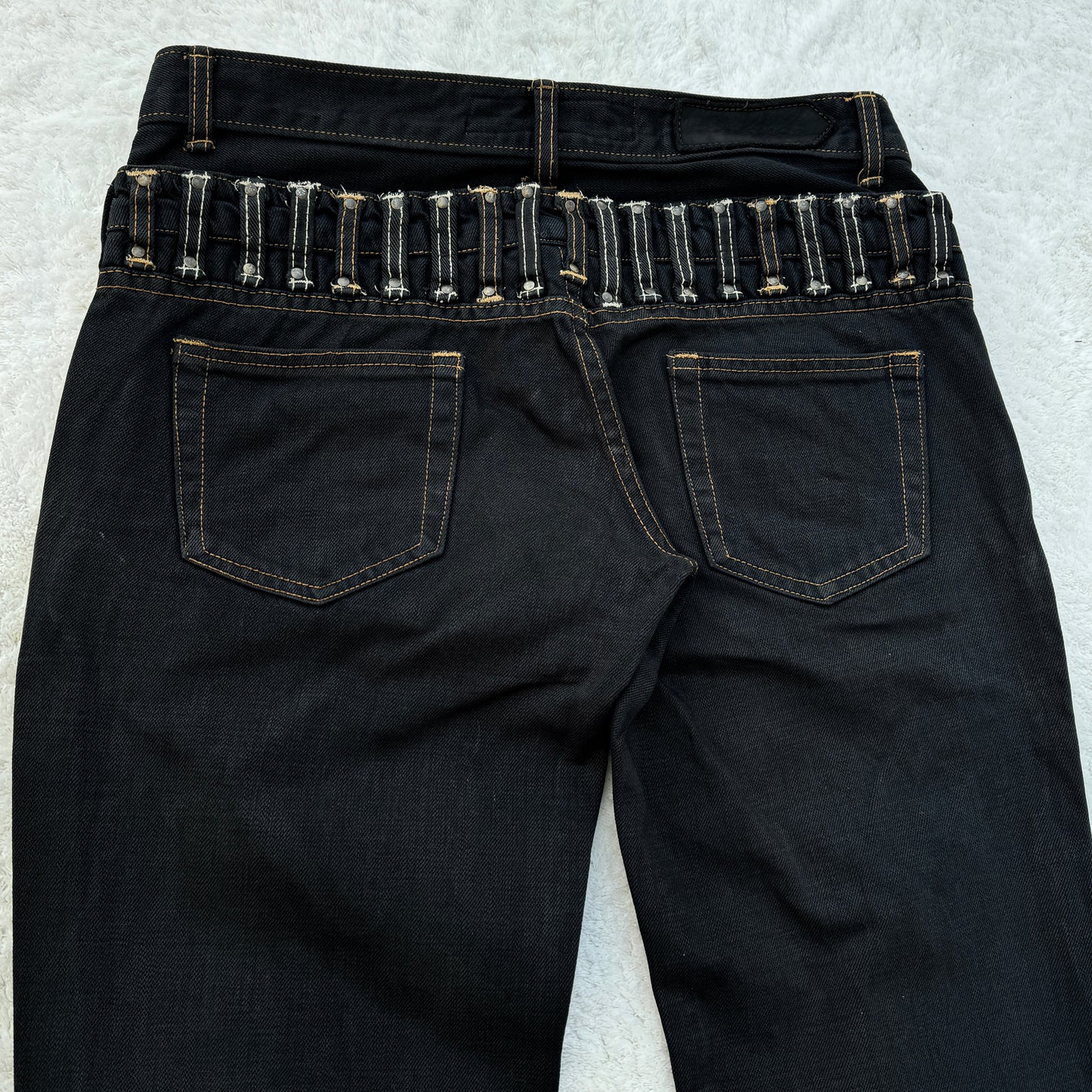 Gazoz Double Waist Plenty Belt Loops Flared Jeans