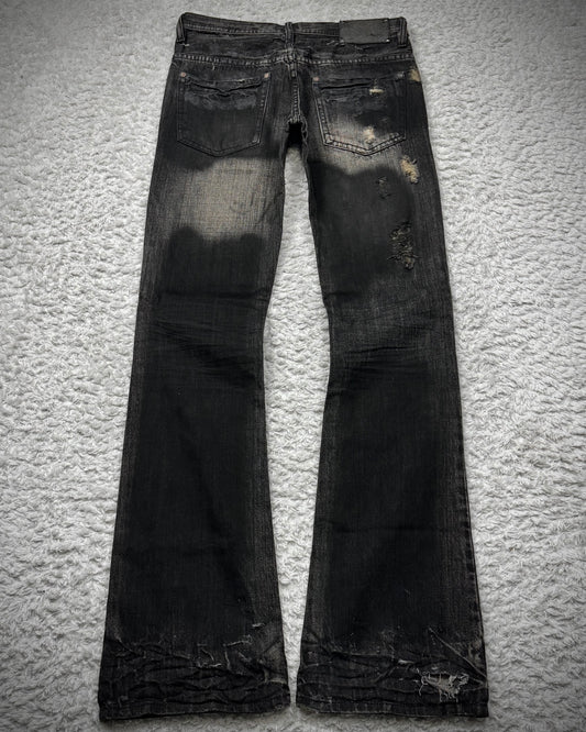 Midas Smoke Washed Coated Bootcut Jeans