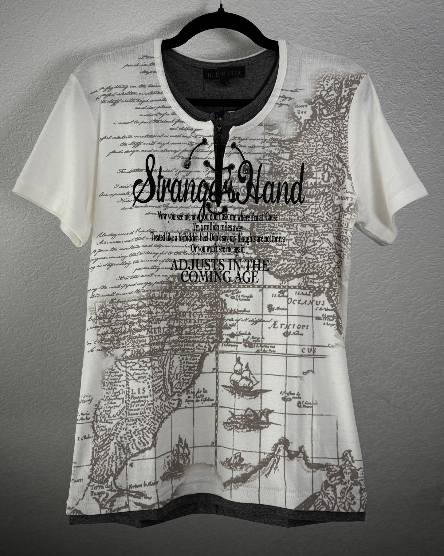In The Attic Lace Up Graphic T-Shirt