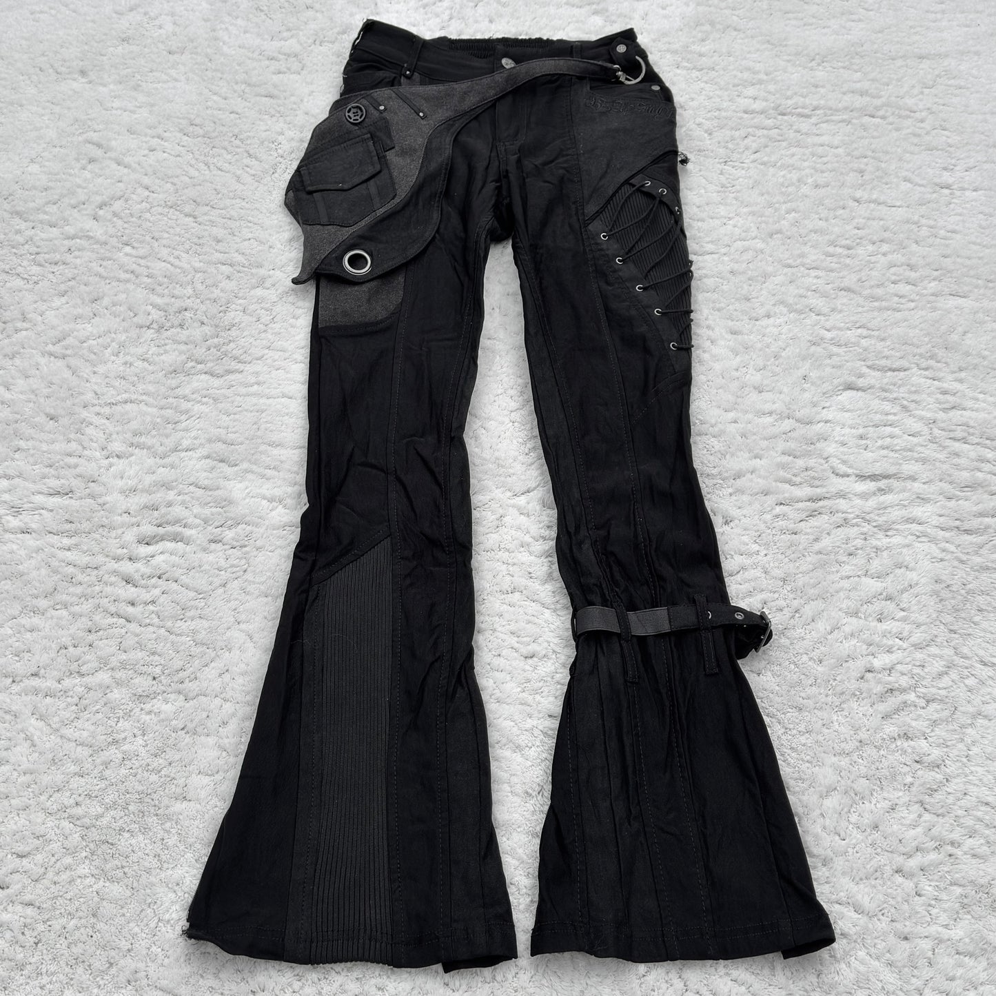 Ozz Croce Rave Holster Flared Lace-Up Pants