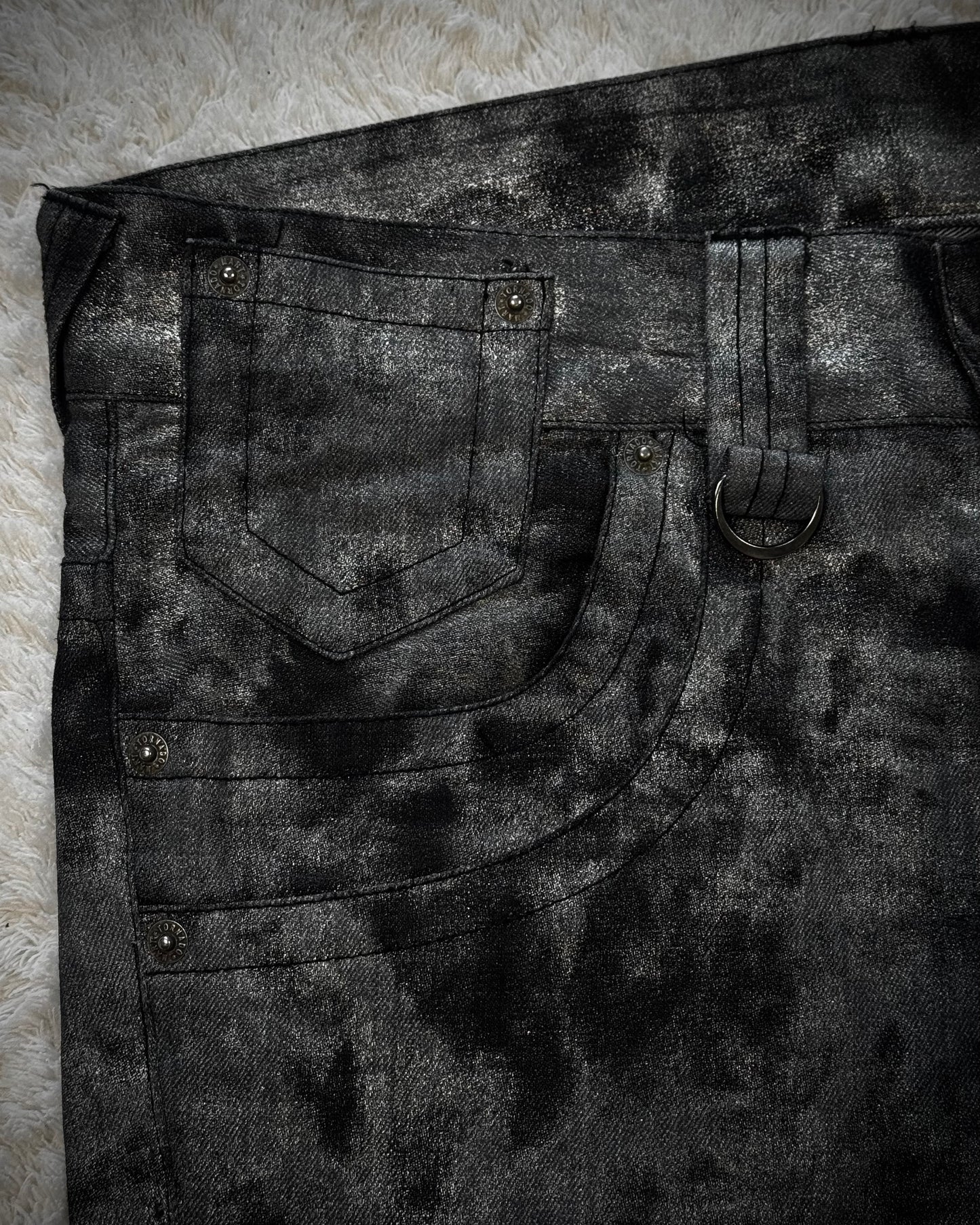 Tornado Mart Luster Ash Washed Spiral Flared Pants