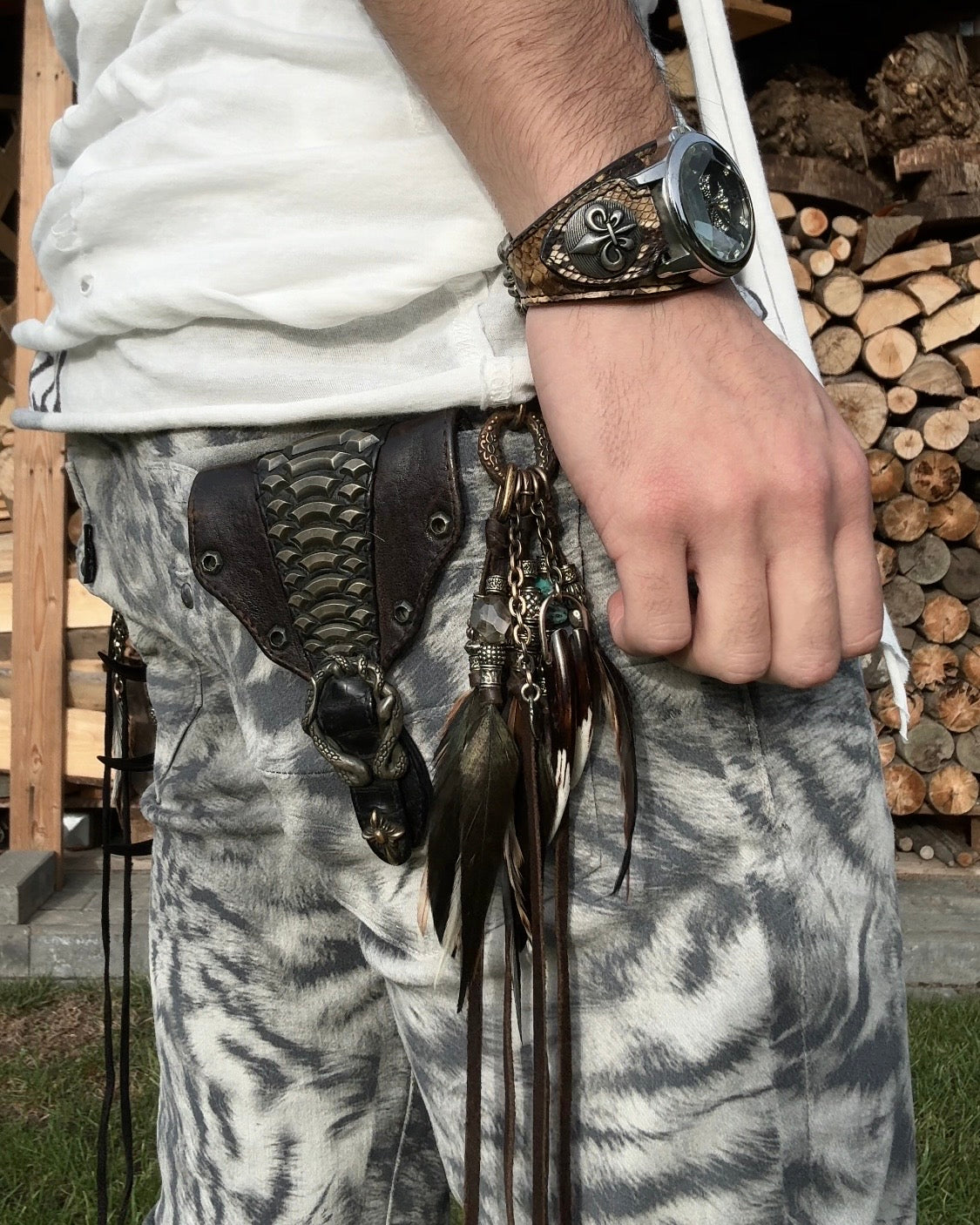 14th Addiction Python Studded Wallet