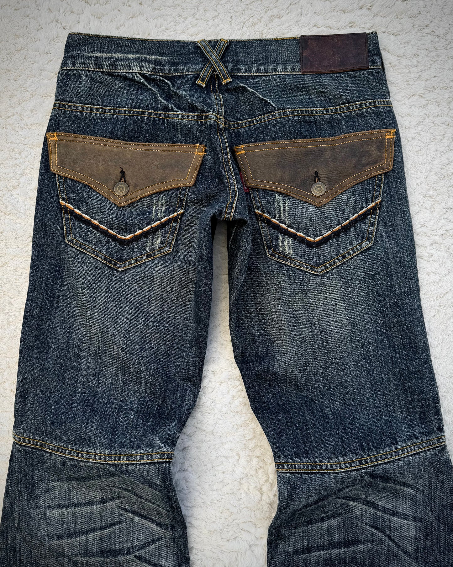 Tornado Mart Western Sword Knee Flared Jeans