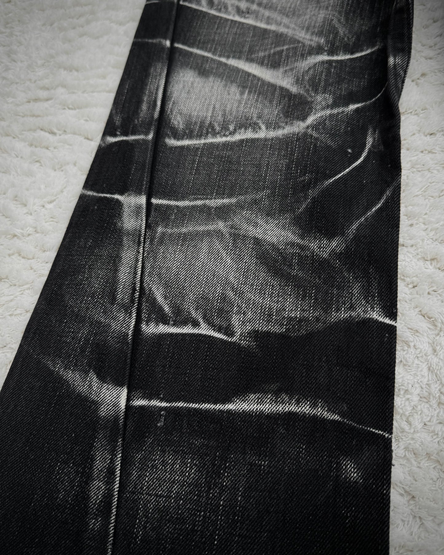 Tornado Mart Whisker Washed Spiral Bootcut Denim