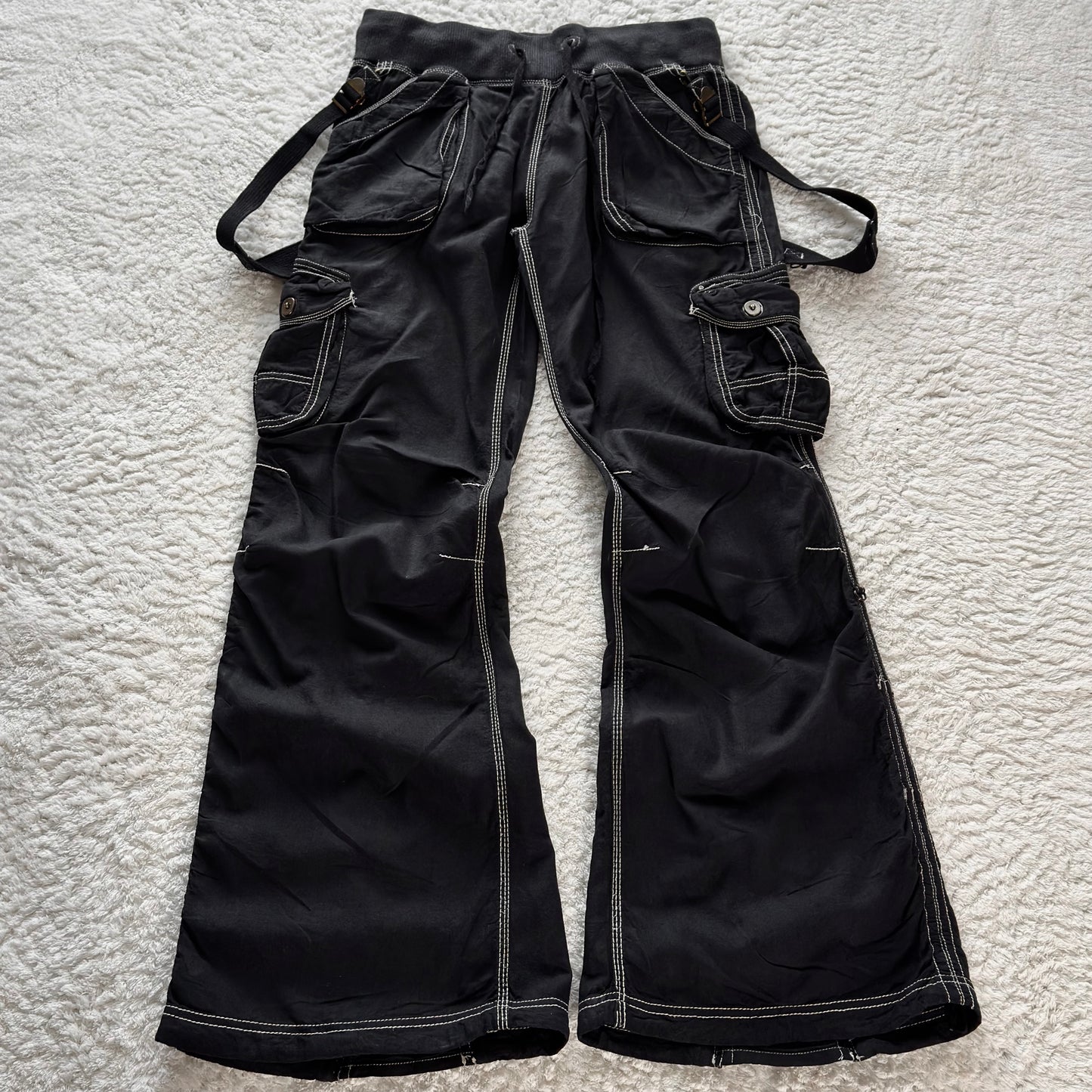 G.O.A Gas Mask Suspender Flared Suspender Cargo Pants