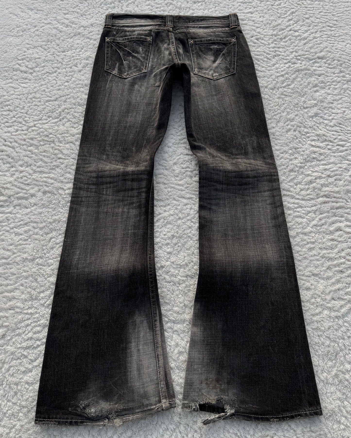 Varosh Pierced Distressed Flared Jeans