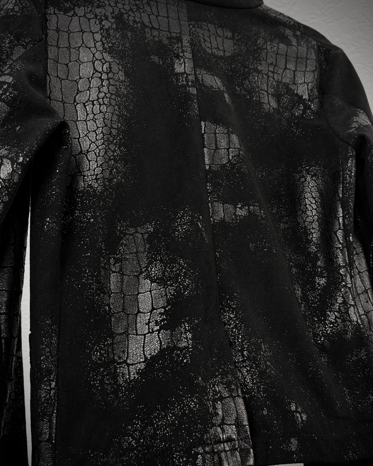 Xfrm Crocodile Waxed Peaked Blazer