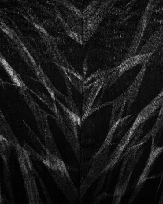 Tornado Mart Zebra Waxed Flared Jeans