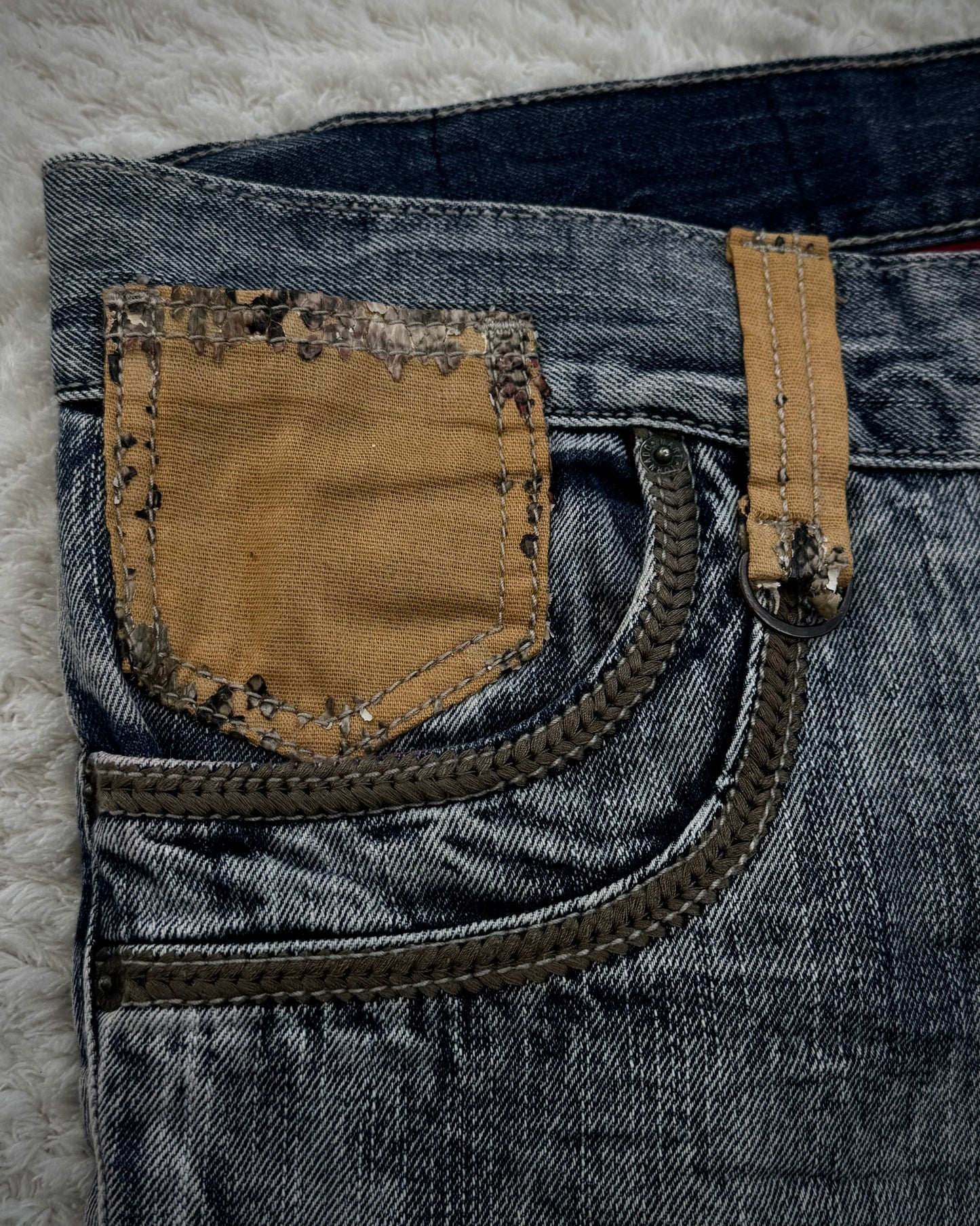 Tornado Mart Decorated Spiral Flared Jeans