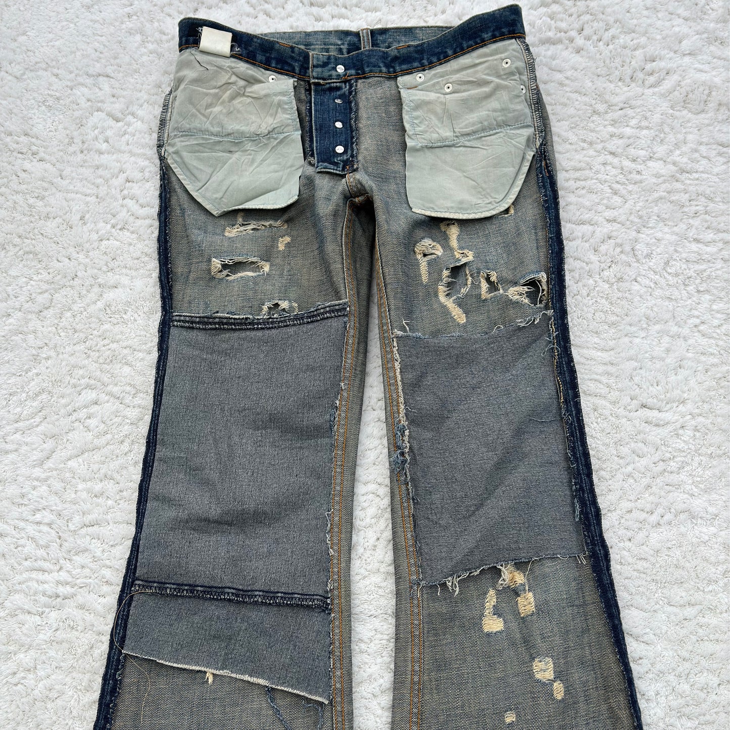 Tornado Mart Crash Repaired Flared Jeans