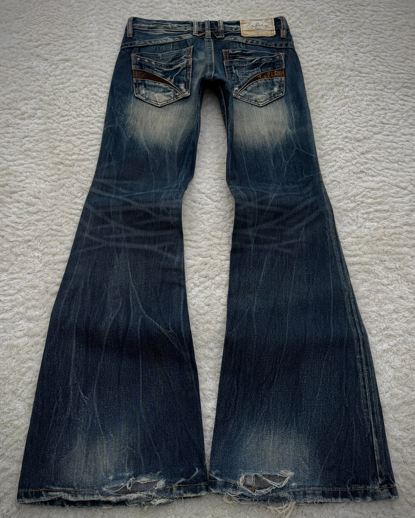 Lolita Vintage Mud Washed Flared Jeans