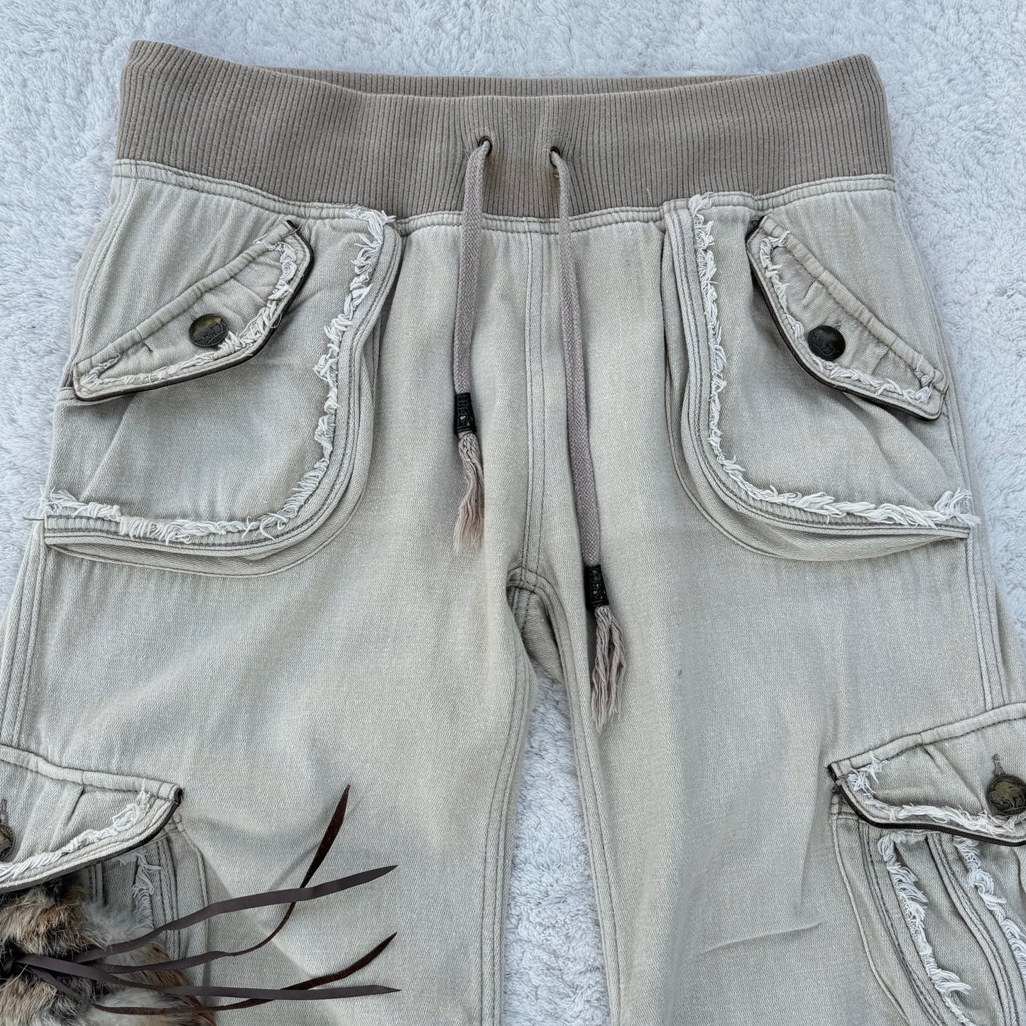 G.O.A Fur & Feather Pocket Flared Cargo Pants