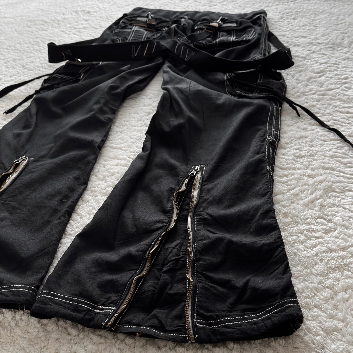 G.O.A Gas Mask Suspender Flared Suspender Cargo Pants