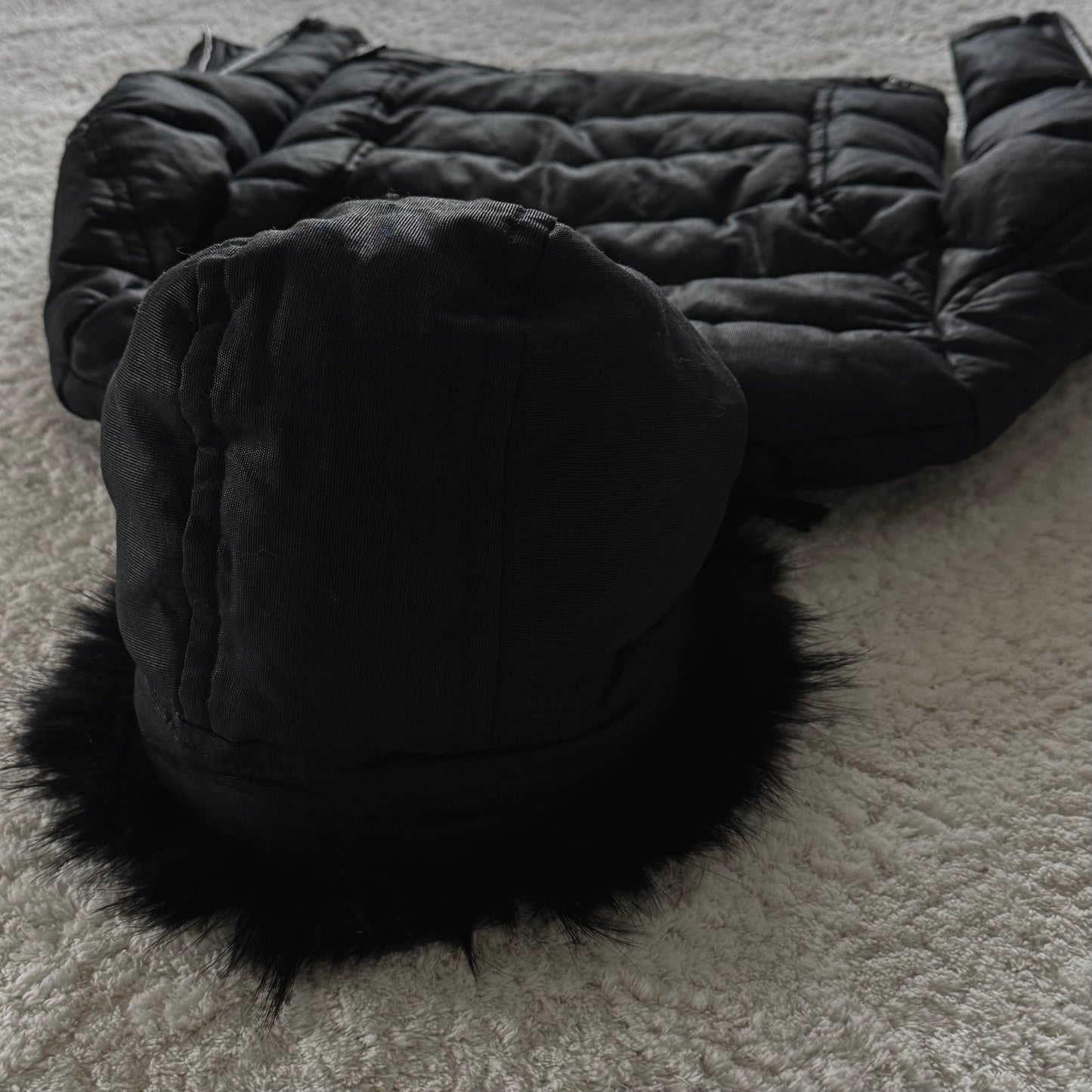 5351 Pour Les Hommes Raccoon Fur Puffer Jacket