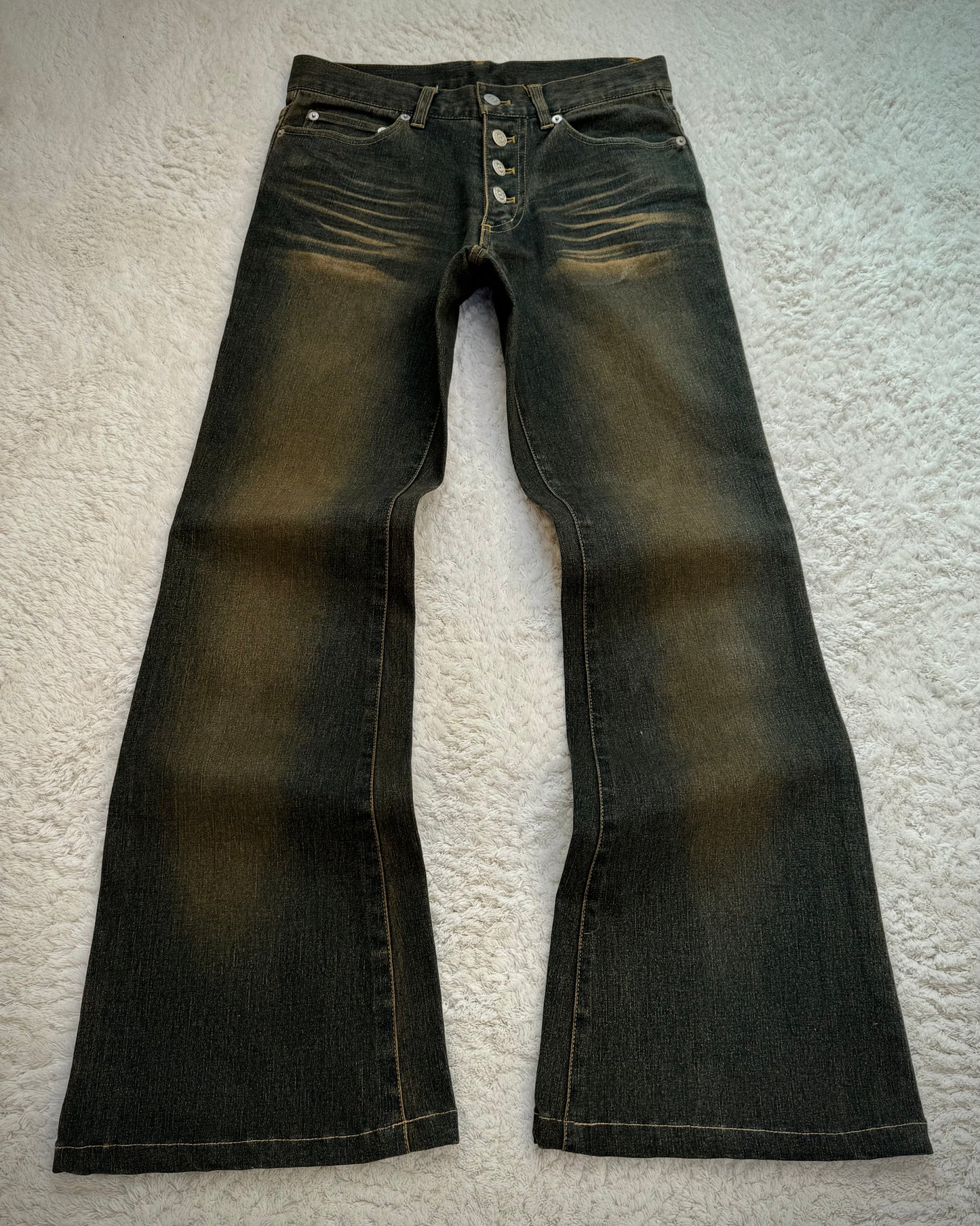 Tornado Mart Mud Washed Flared Jeans