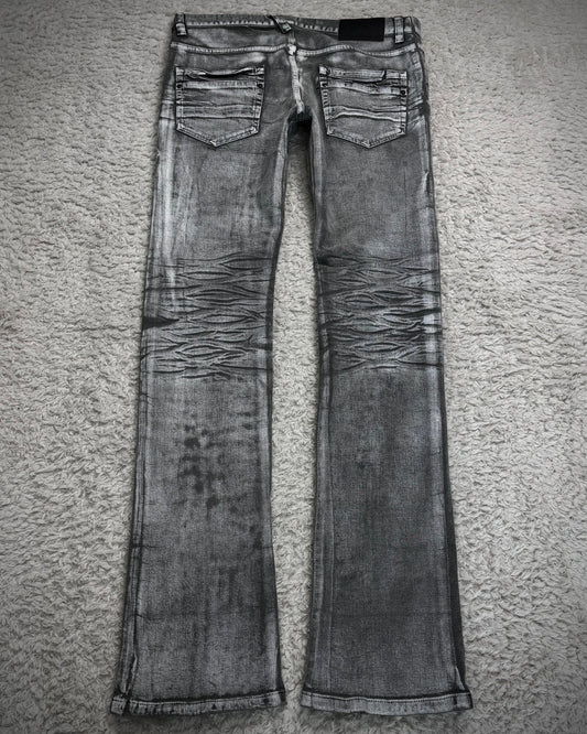 Tornado Mart Metallic Whisker Coated Slim Jeans