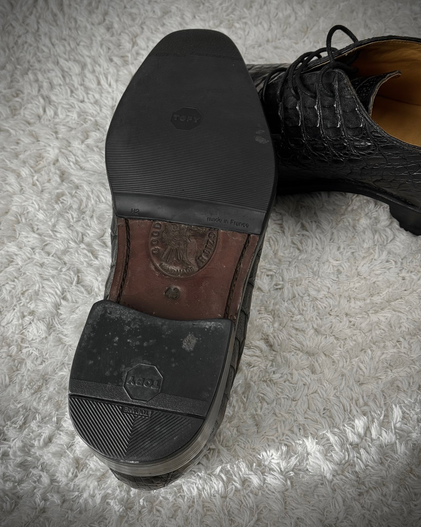 Baladen High Detail Crocodile Leather Boots