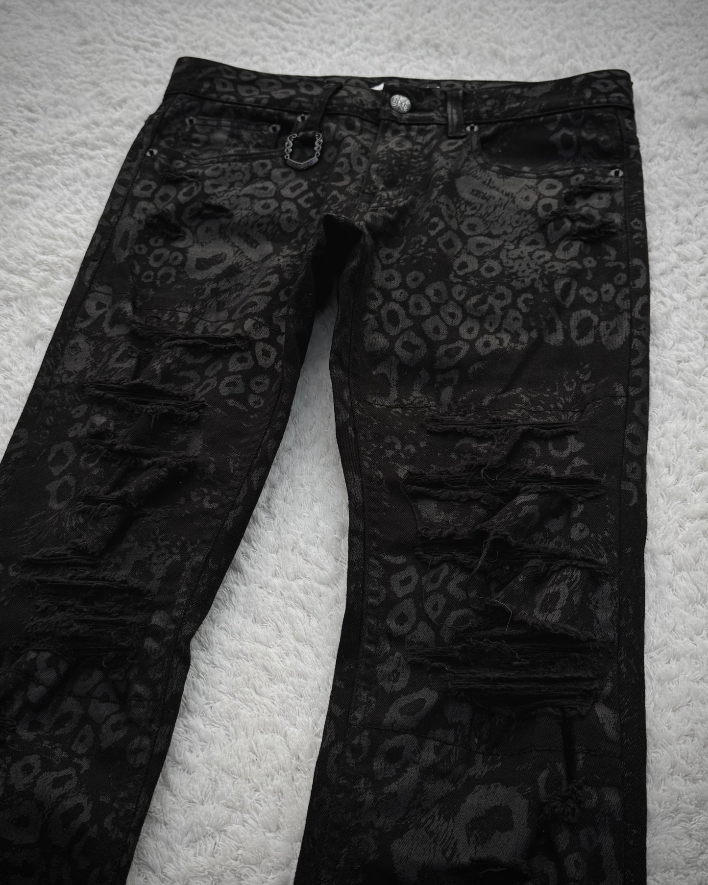 Midas Leopard Pattern Skinny Jeans