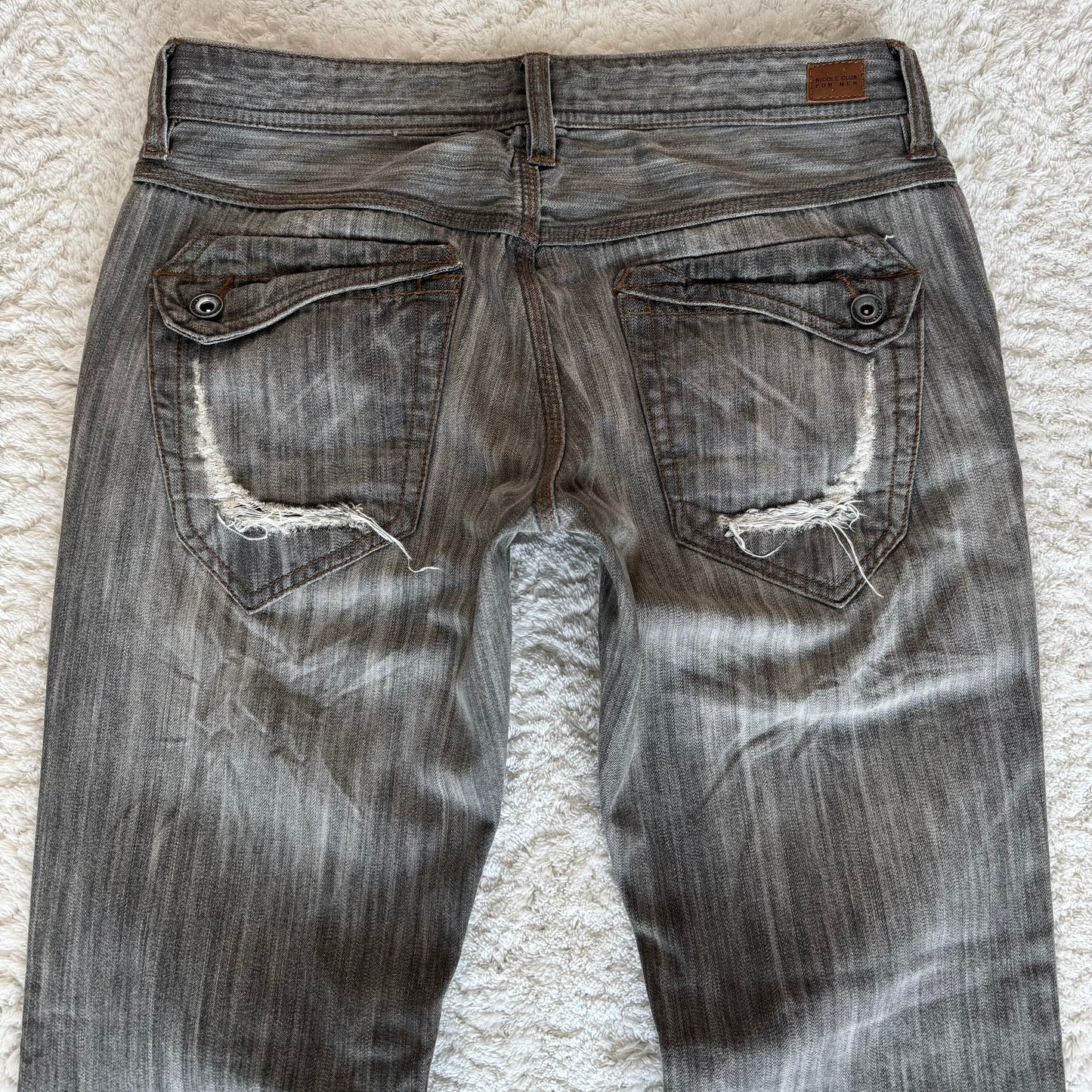 Nicole Club Leather Tassel Zippers Bootcut Jeans
