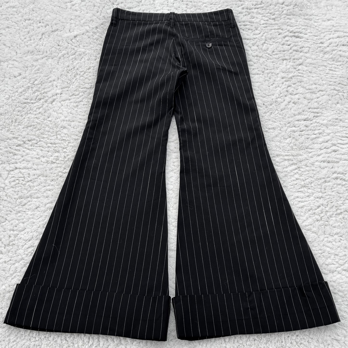IfSixWasNine Pinstripe Bell Bottom Flared Slacks