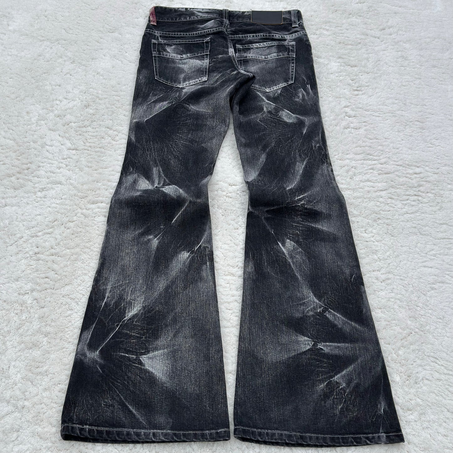 Tornado Mart Ice Shatter Wash Flared Jeans